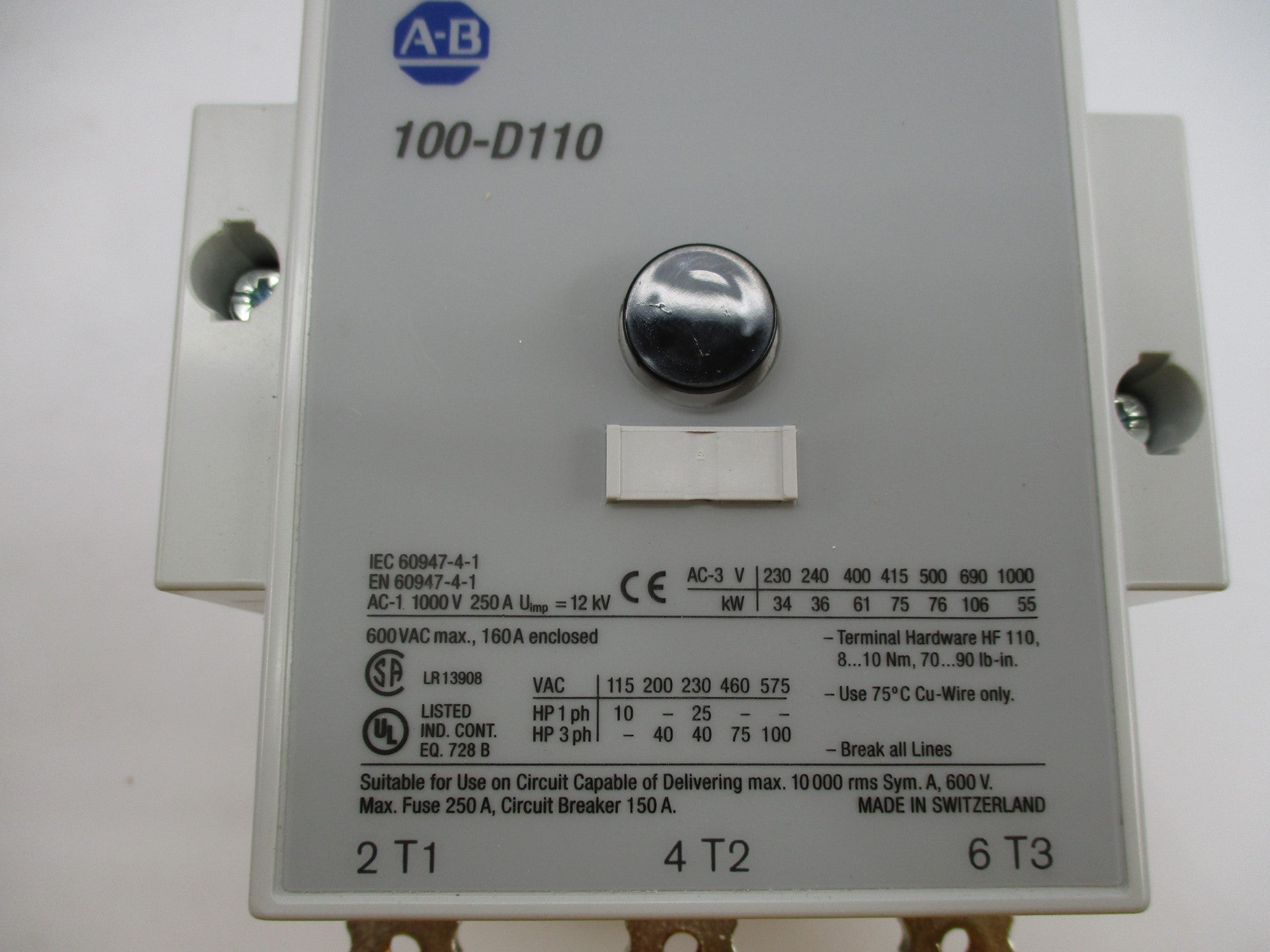 ALLEN BRADLEY 100-D110D00 SER. A 110/120V NSNP