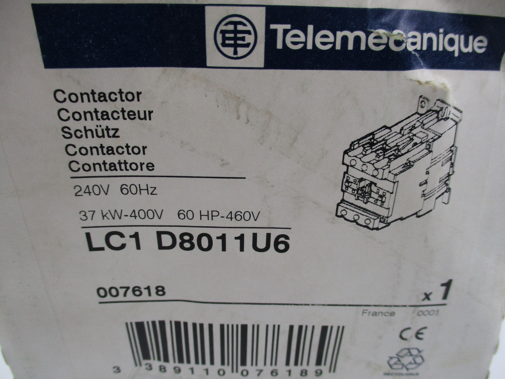 TELEMECANIQUE LC1D8011U6 240V NSMP