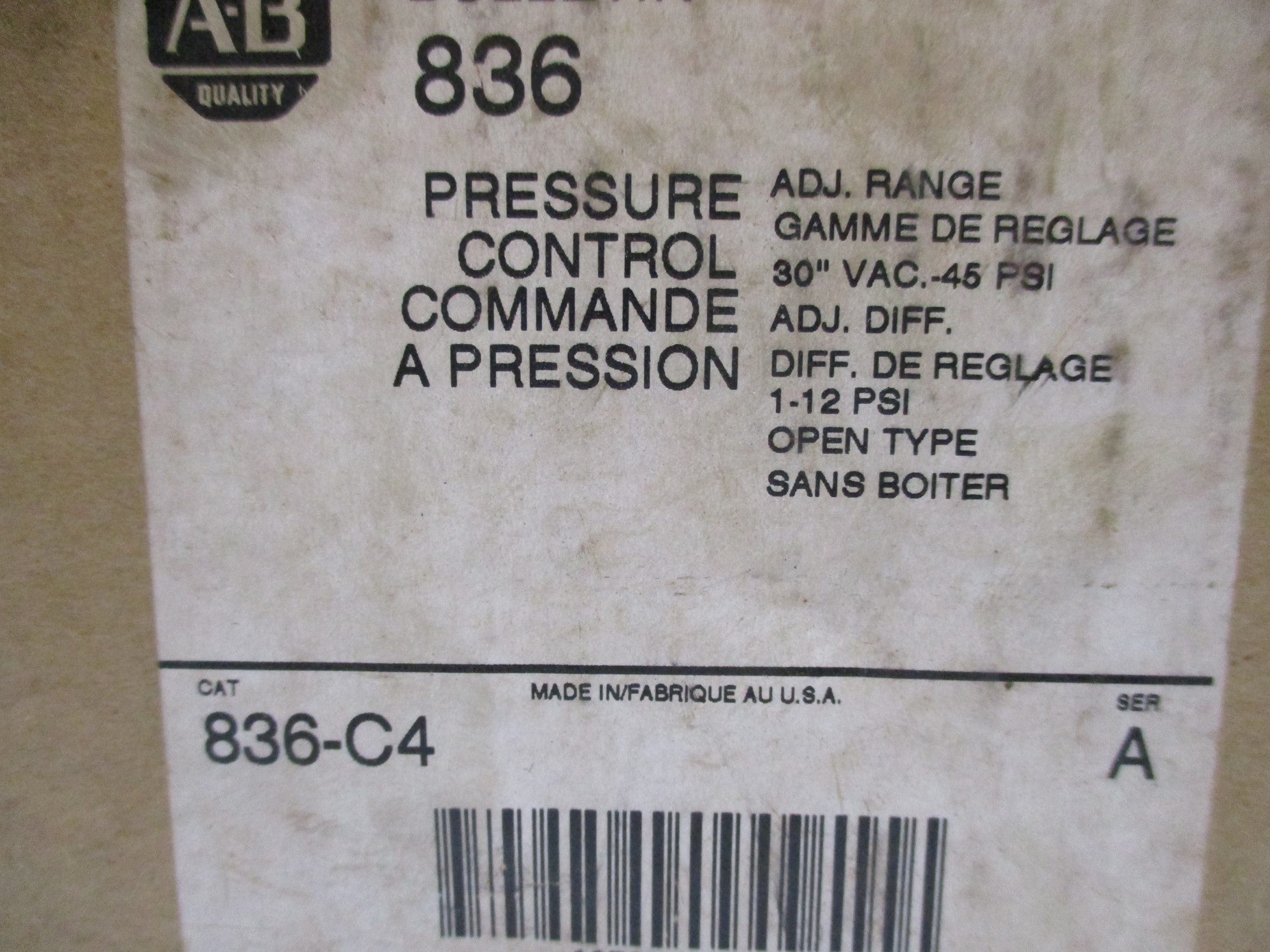ALLEN BRADLEY 836-C4 SER. A NSMP