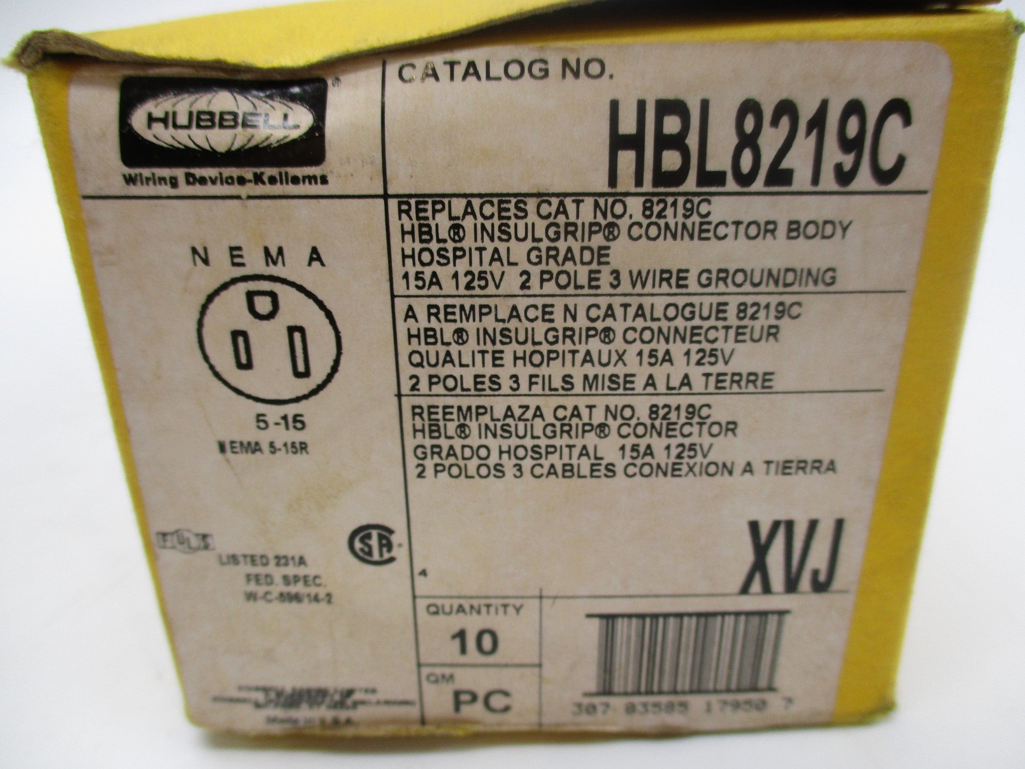 HUBBLE HBL8219C 15A 125V NSMP