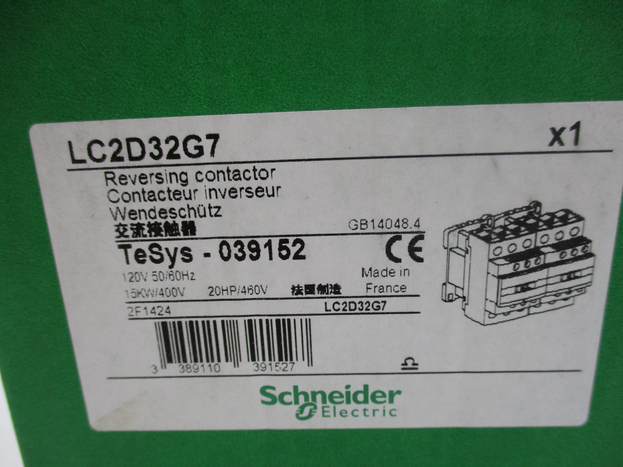 SCHNEIDER ELECTRIC LC2D32G7 120V NSMP