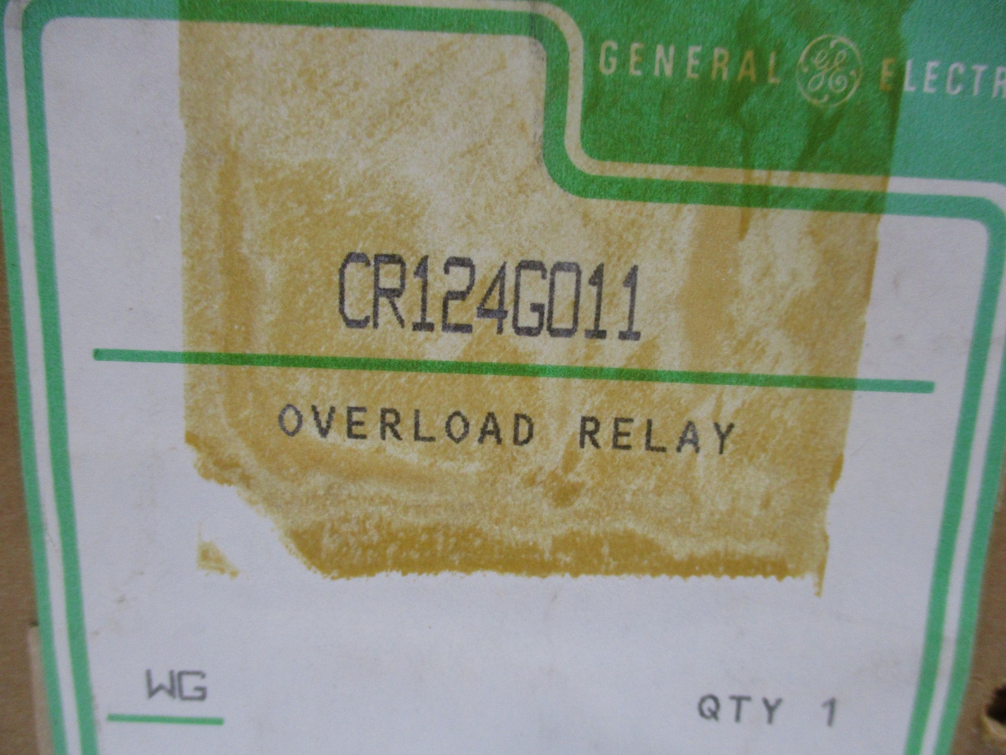 GENERAL ELECTRIC CR124G011 600VAC NSMP
