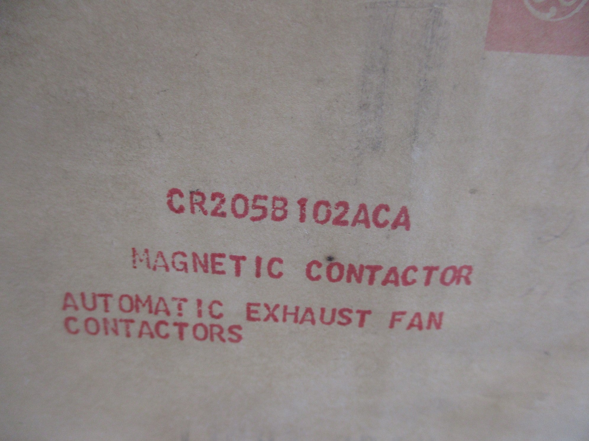 GENERAL ELECTRIC CR205B102ACA NSMP