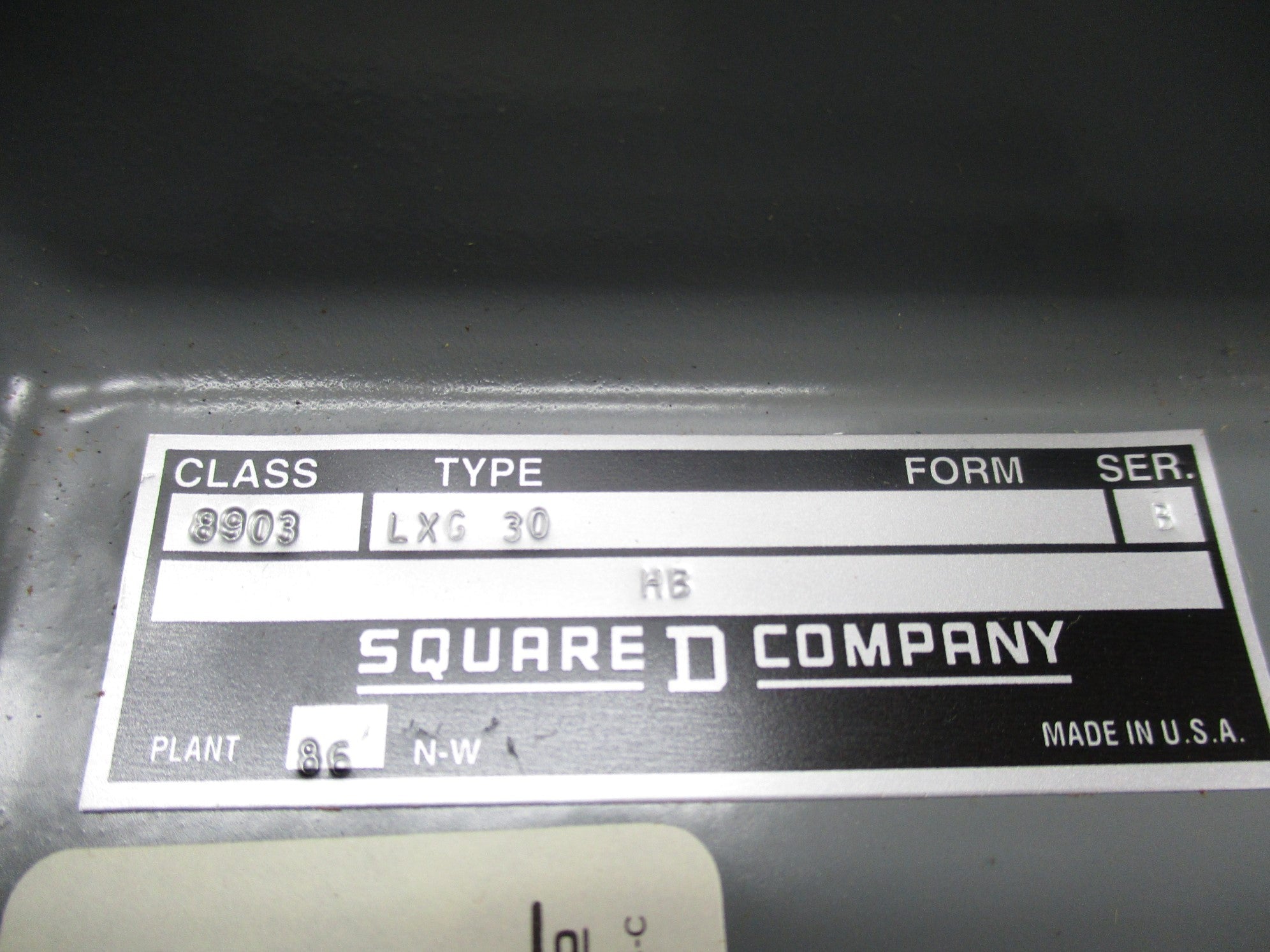 SQUARE D 8903-LXG30V02 SER. B 110/120V NSNP