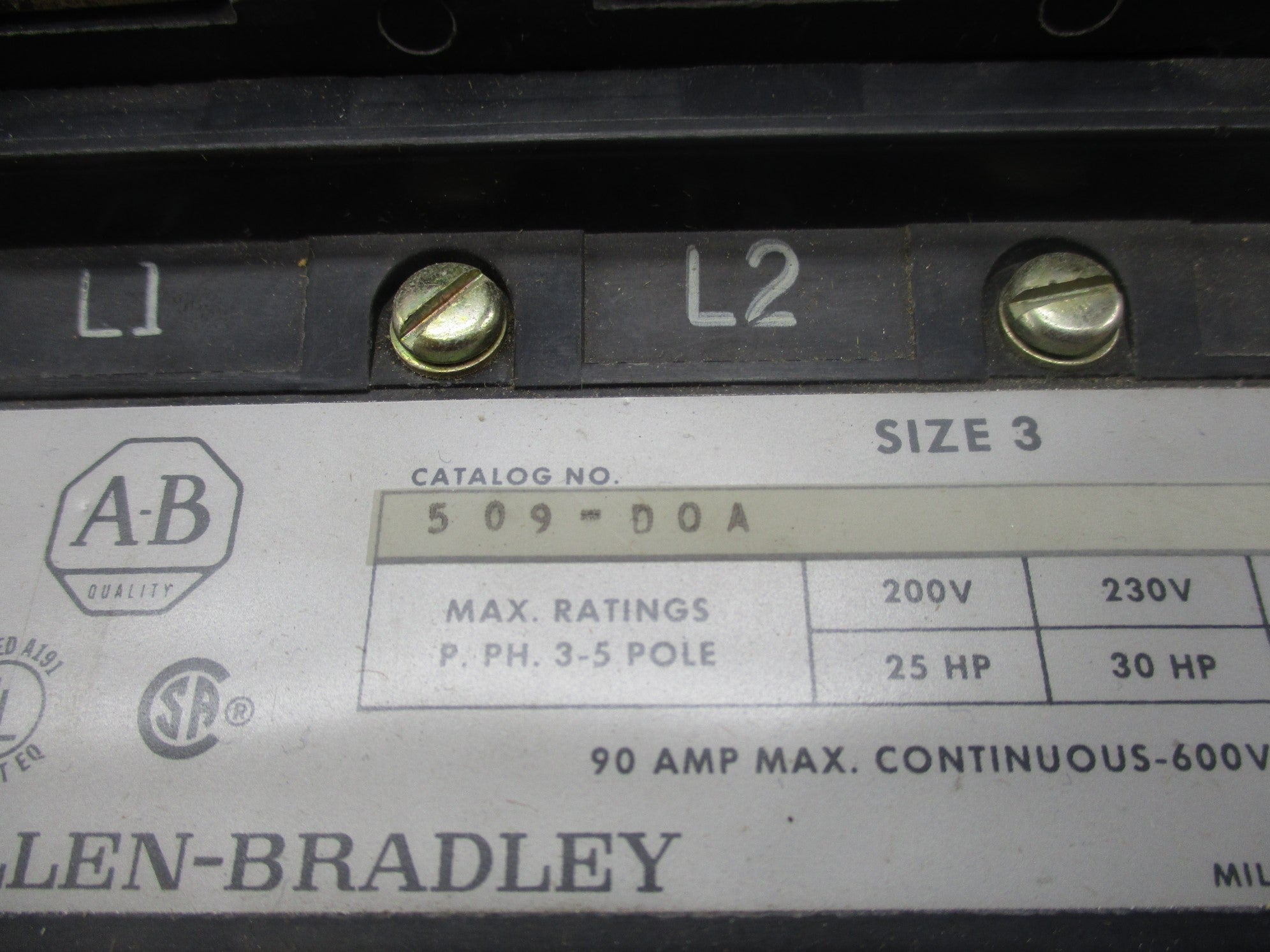 INDUSTRIAL SPARE PART 509-DOA SER. A UNMP