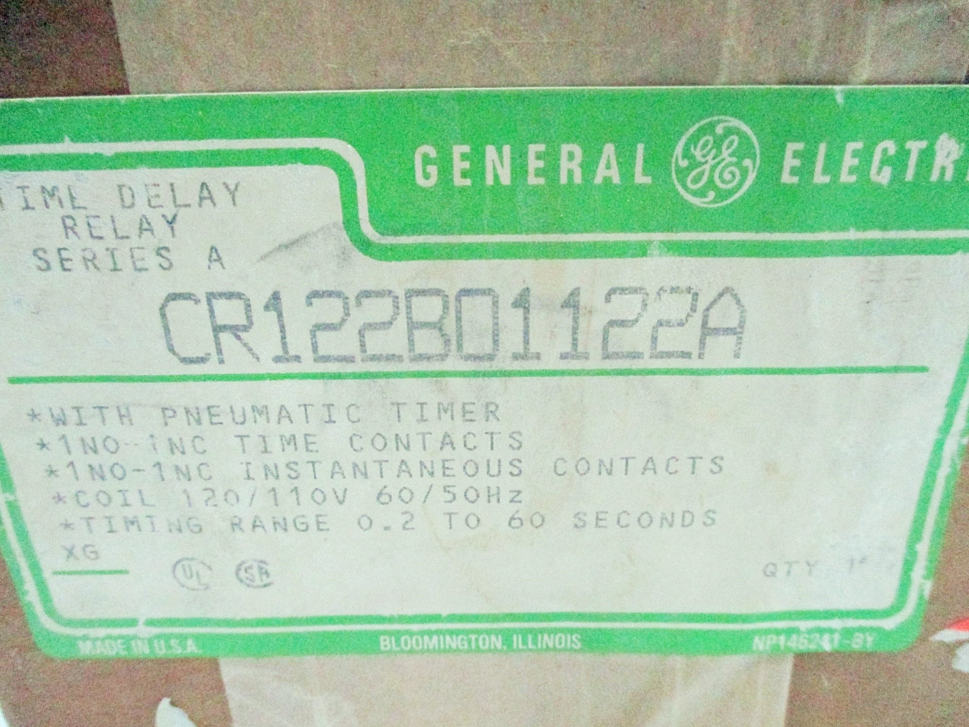 GENERAL ELECTRIC CR122B01122A SER. A 110/120V NSMP
