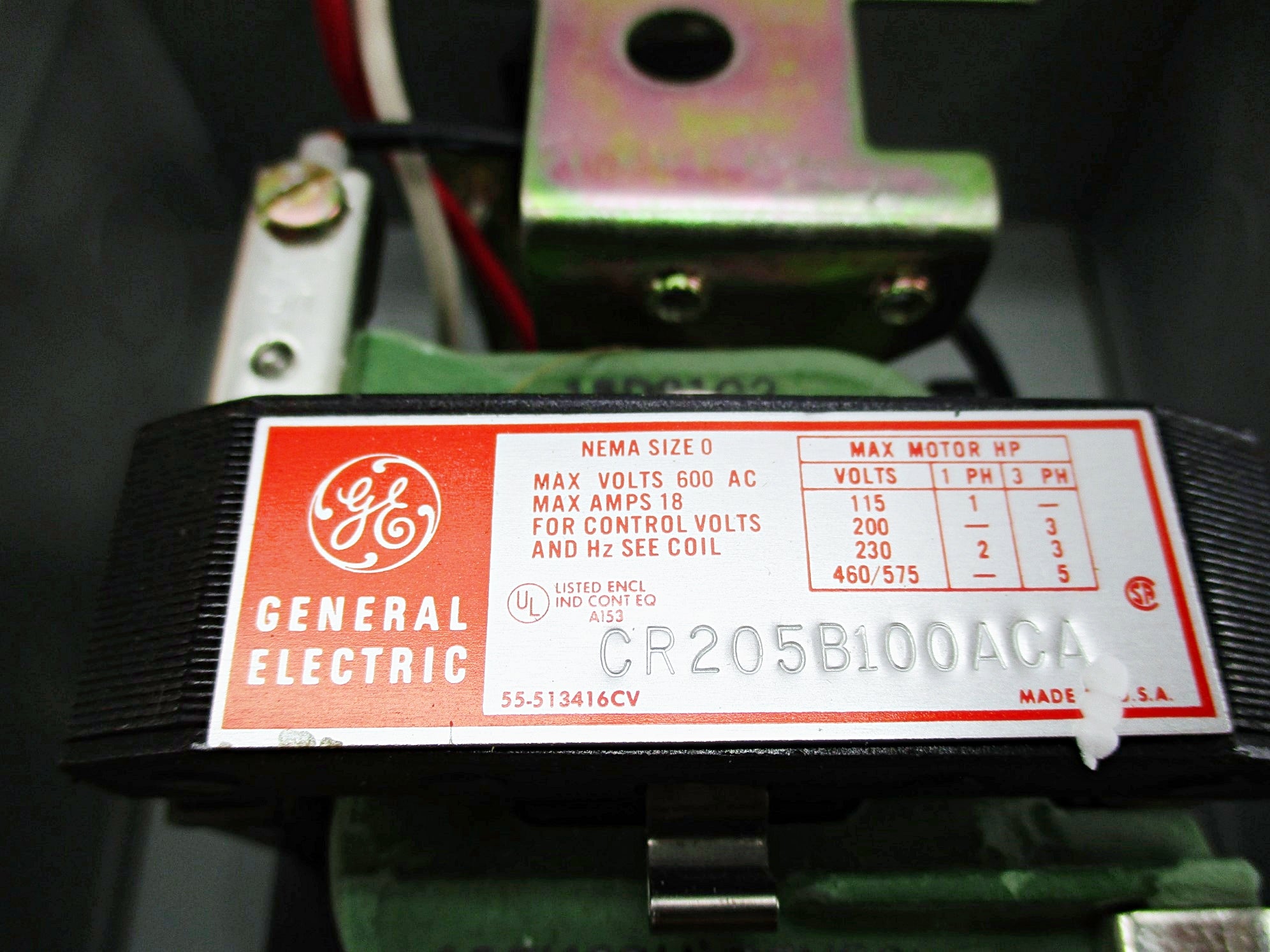 GENERAL ELECTRIC CR205B100ACA NSNP