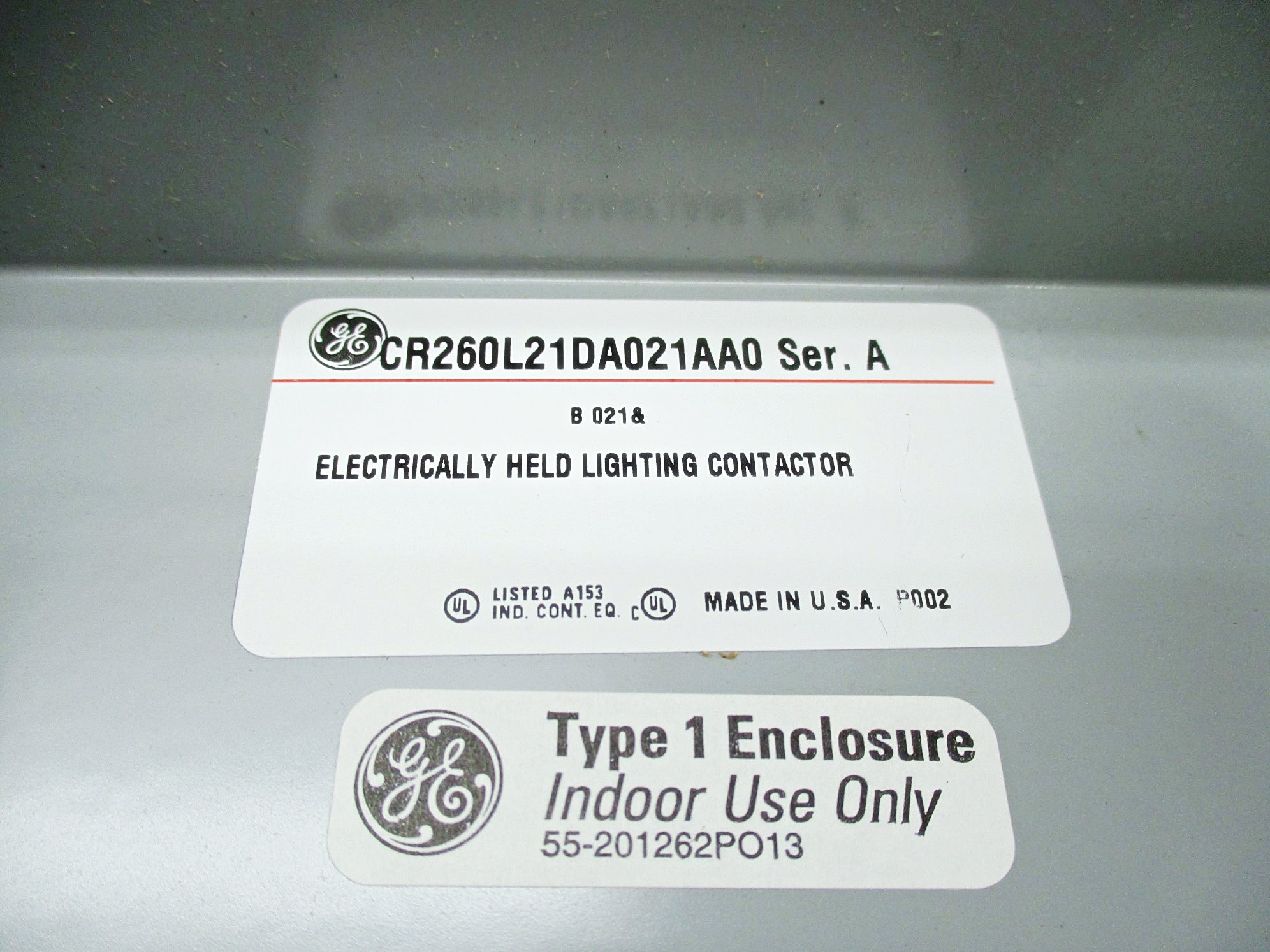 GENERAL ELECTRIC CR260L21DA021AA0 SER. A 110/120V NSMP