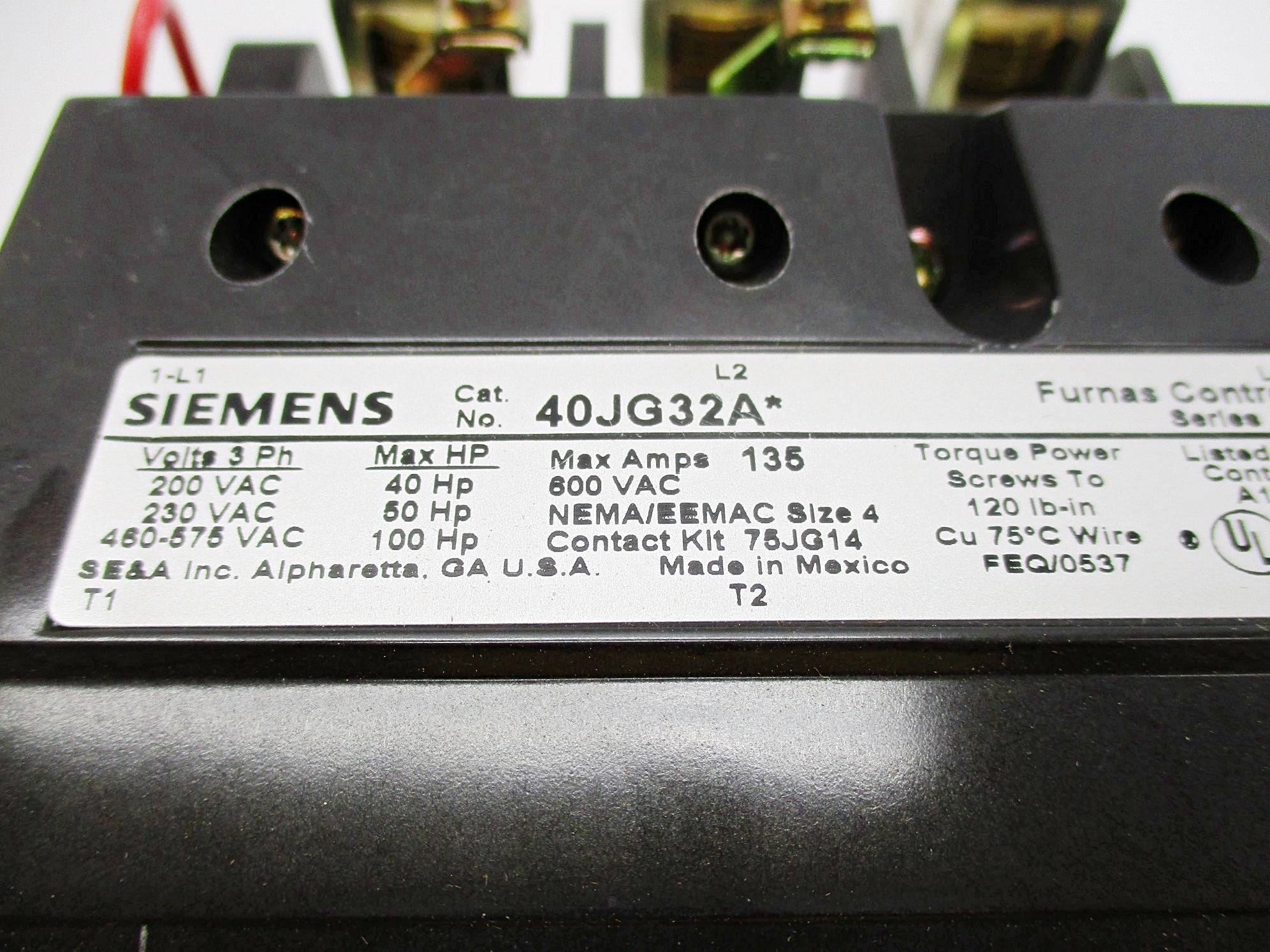 SIEMENS 40JG32AA 110-120/220-240VAC NSMP