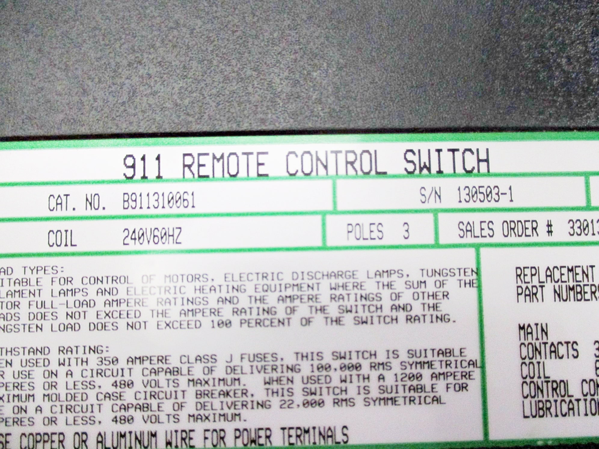 ASCO B911310061 NSNP