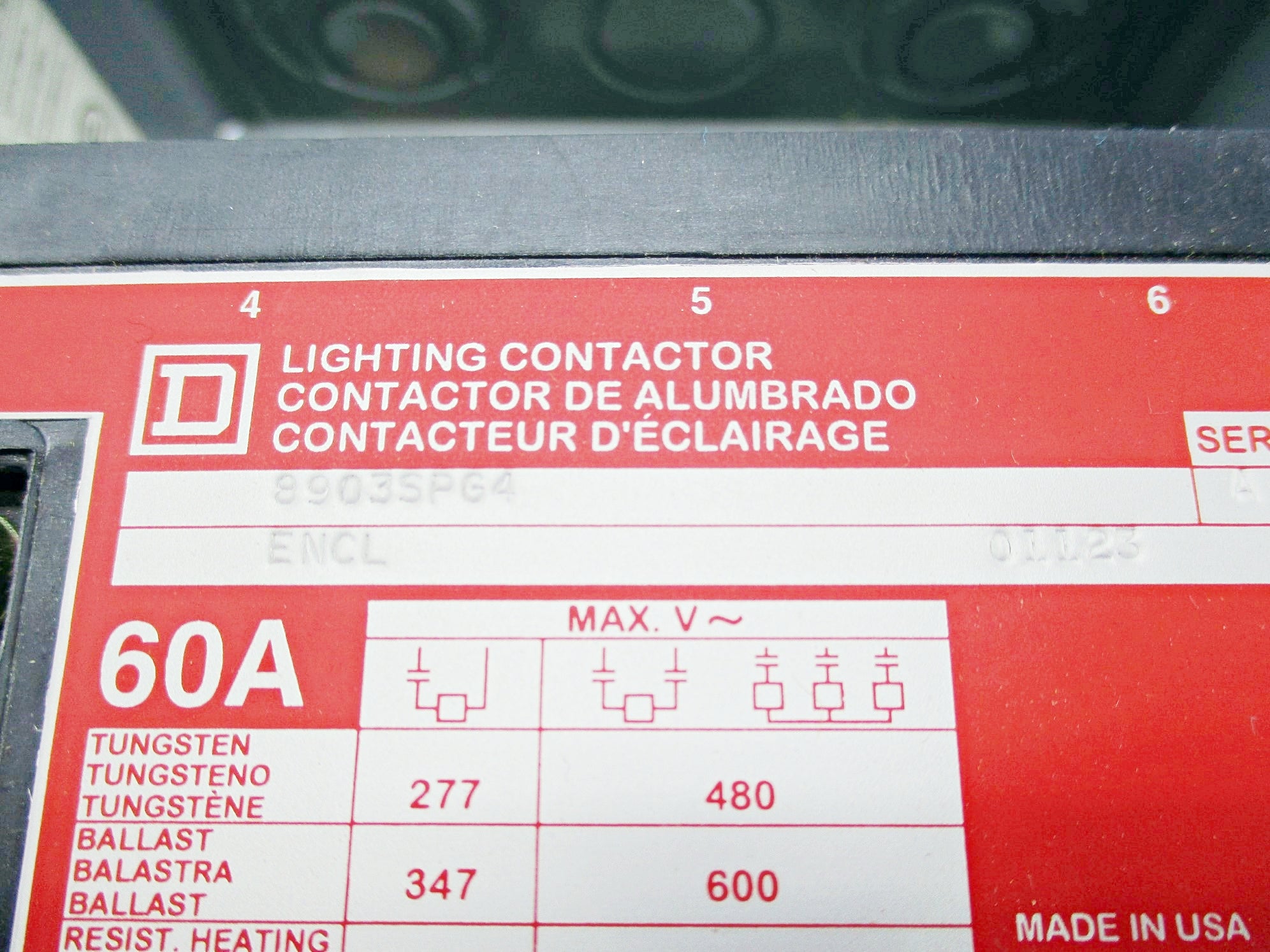 SQUARE D 8903SPG4V02 SER. A 110/120V NSMP