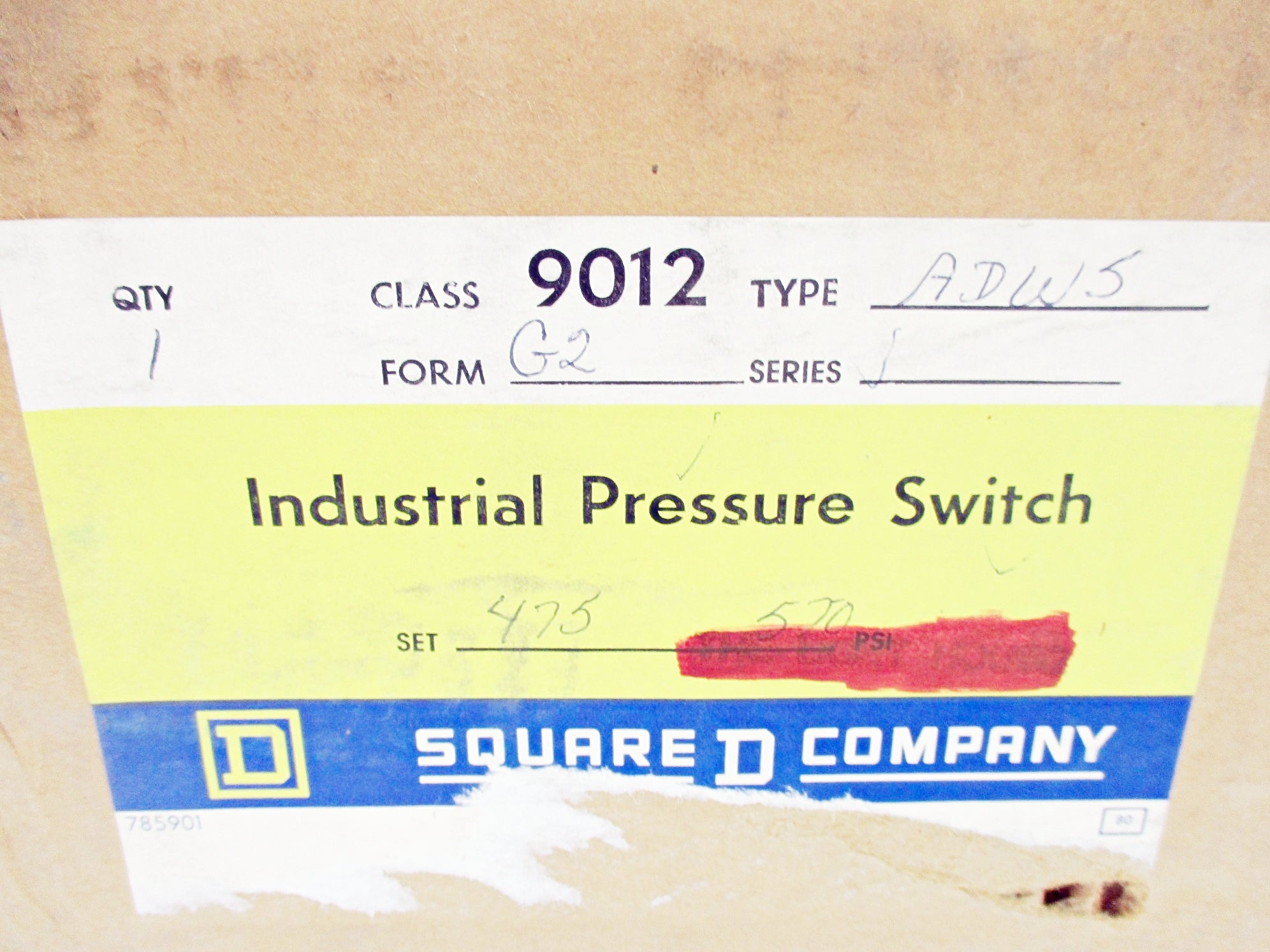 SQUARE D 9012ADW5 NSMP