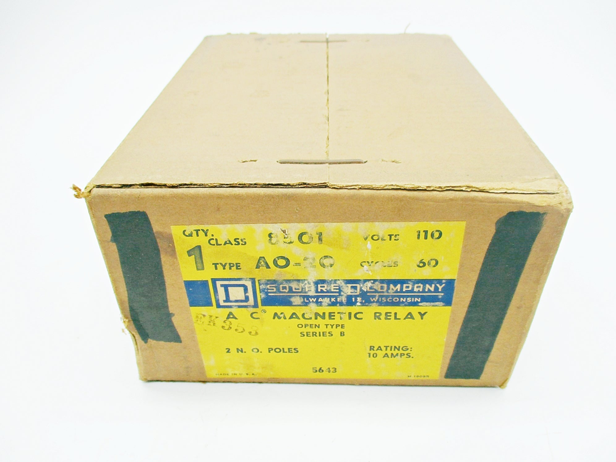 SQUARE D 8501-AO-20 SER. B 10A 110V NSFS