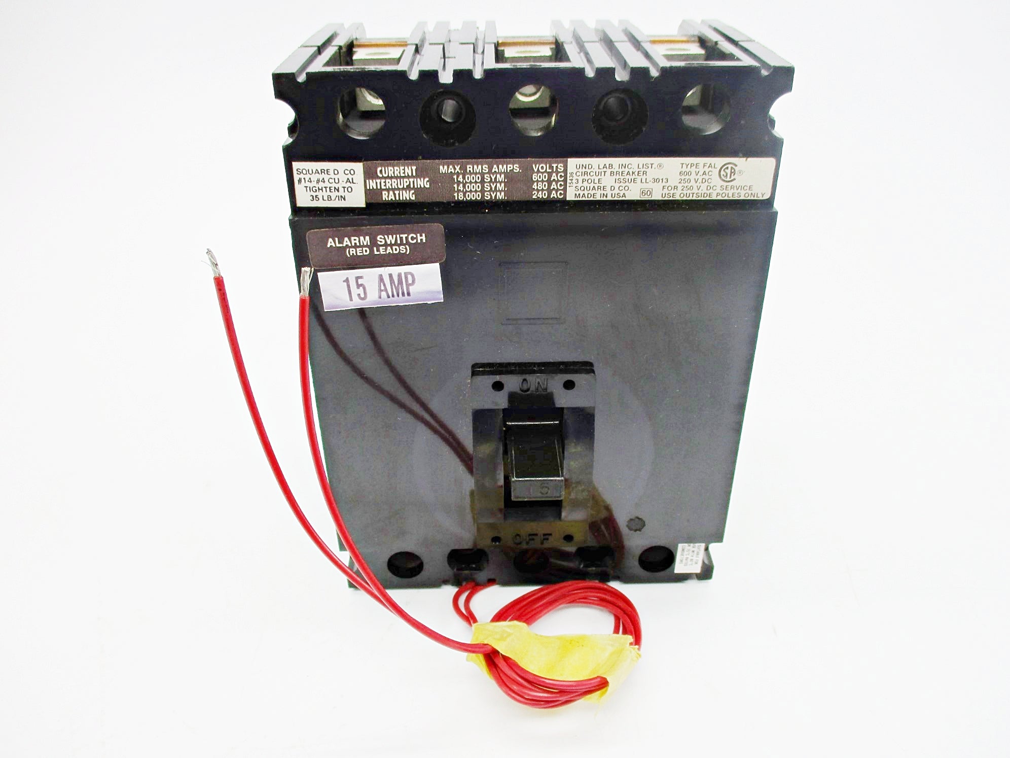 SQUARE D FAL360152100 15A 600V NSNP