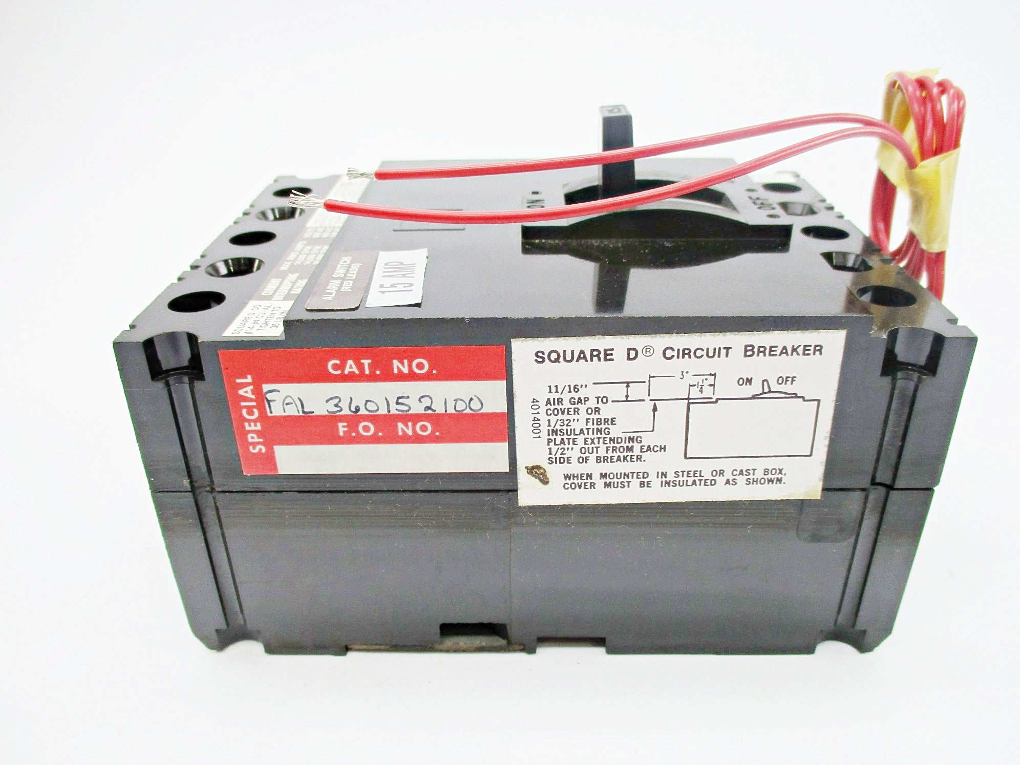 SQUARE D FAL360152100 15A 600V NSNP
