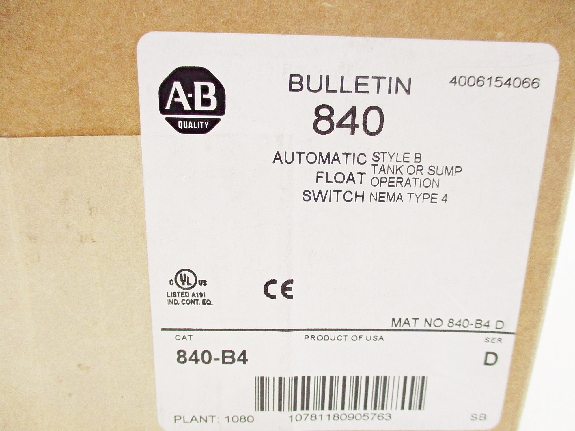 INDUSTRIAL SPARE PART 840-B4 SER. D NSFS
