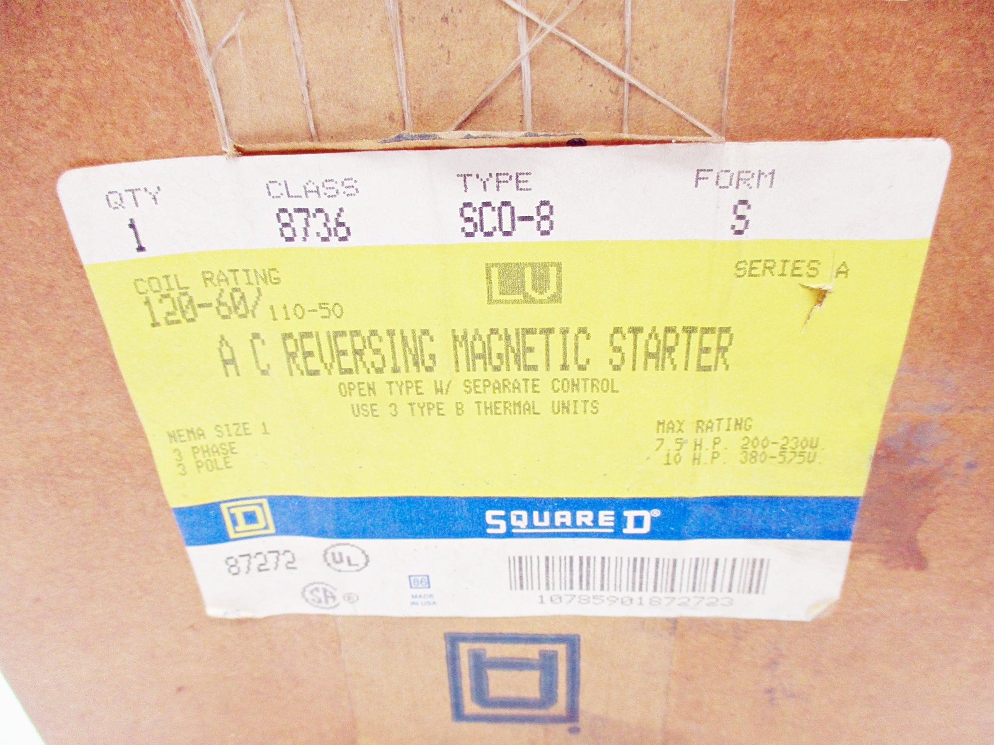SQUARE D 8736SCO8S 120V NSMP