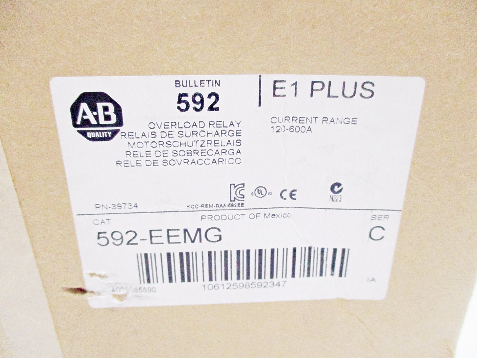 INDUSTRIAL SPARE PART 592-EEMG SER. C 120-600A NSMP