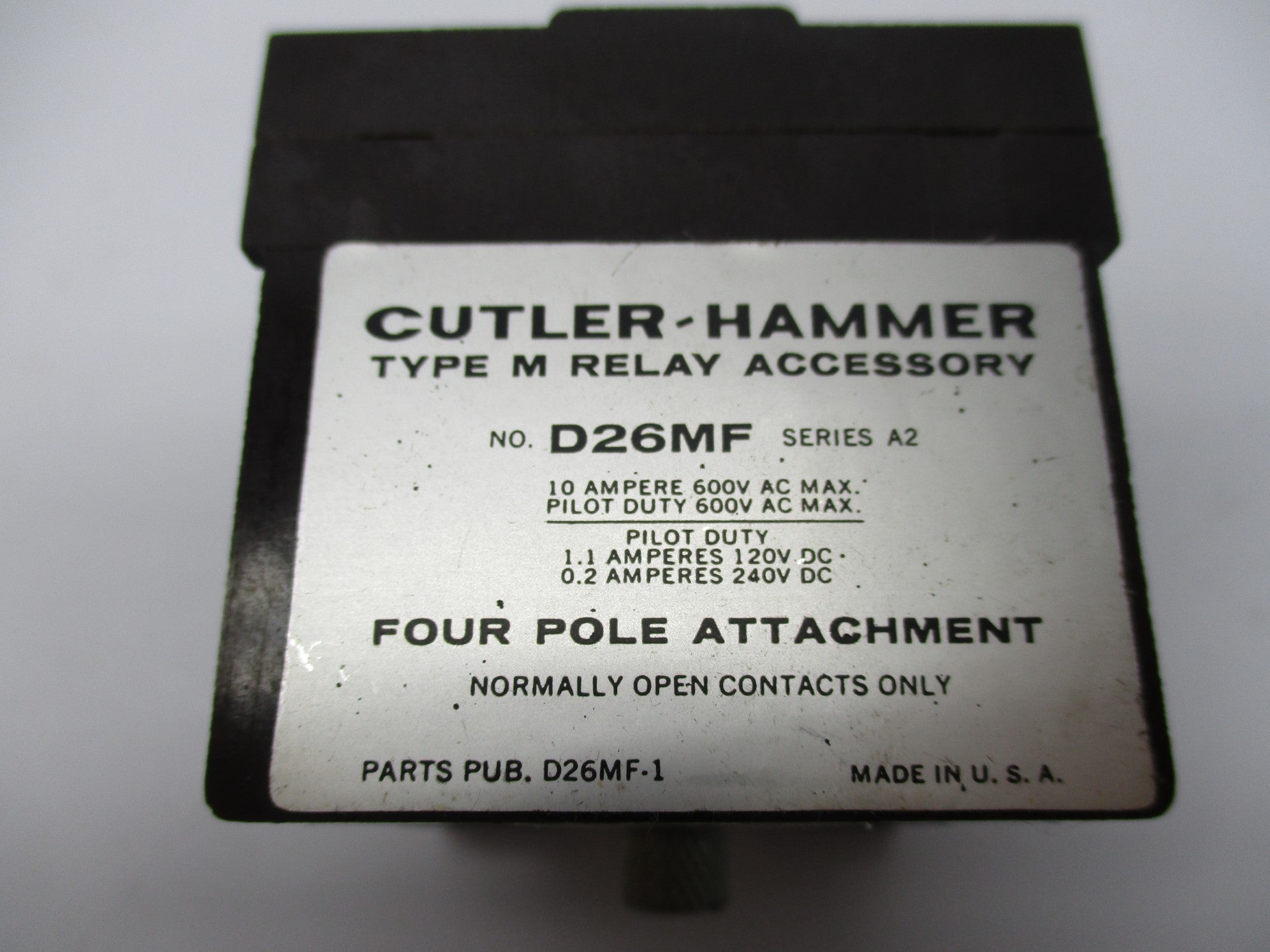 CUTLER HAMMER D26MF SER. A2 10A 600V NSNP