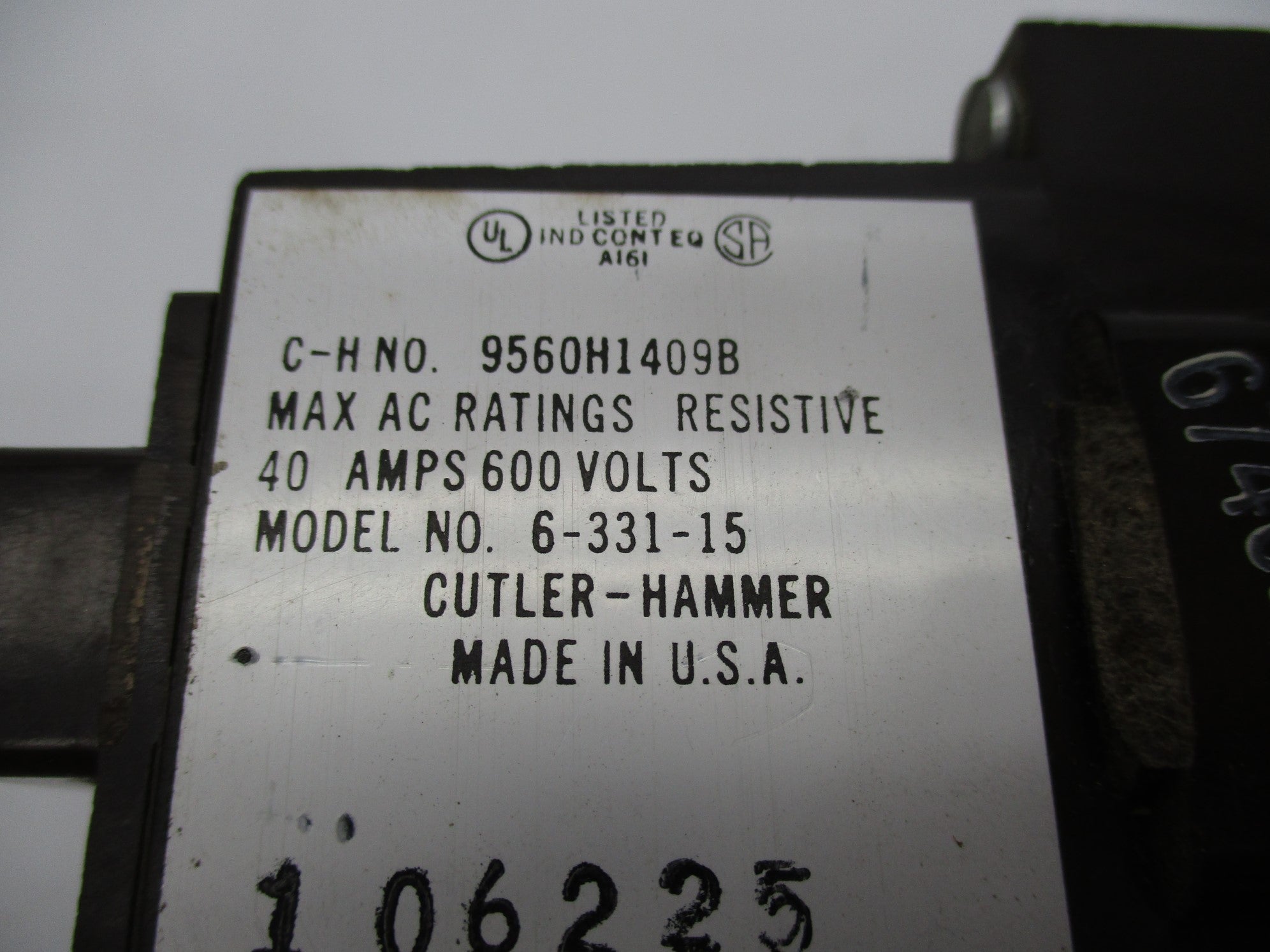 CUTLER HAMMER 9560H1409B 104/120V UNMP
