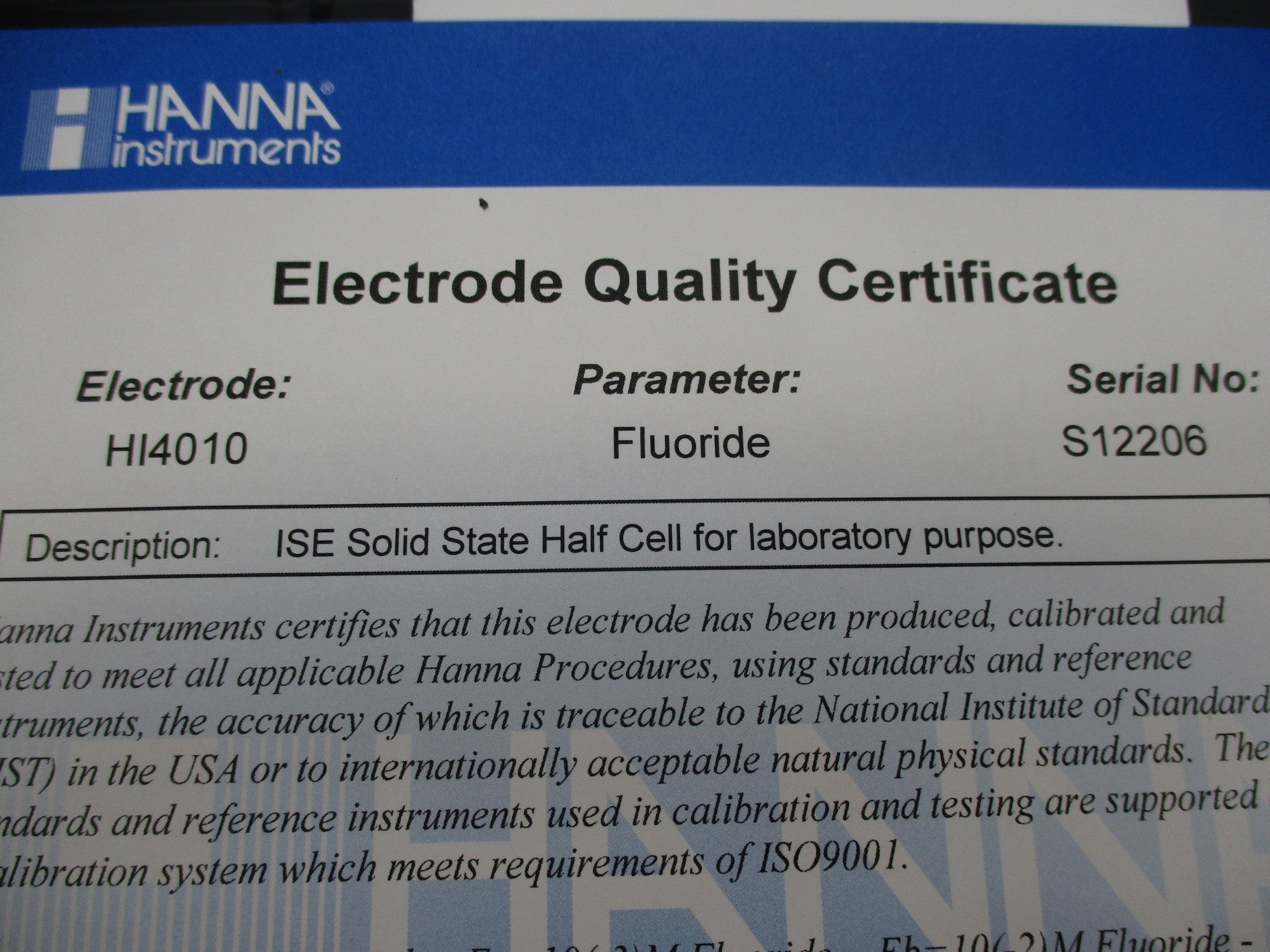 HANNA INSTRUMENTS HI4010 NSMP