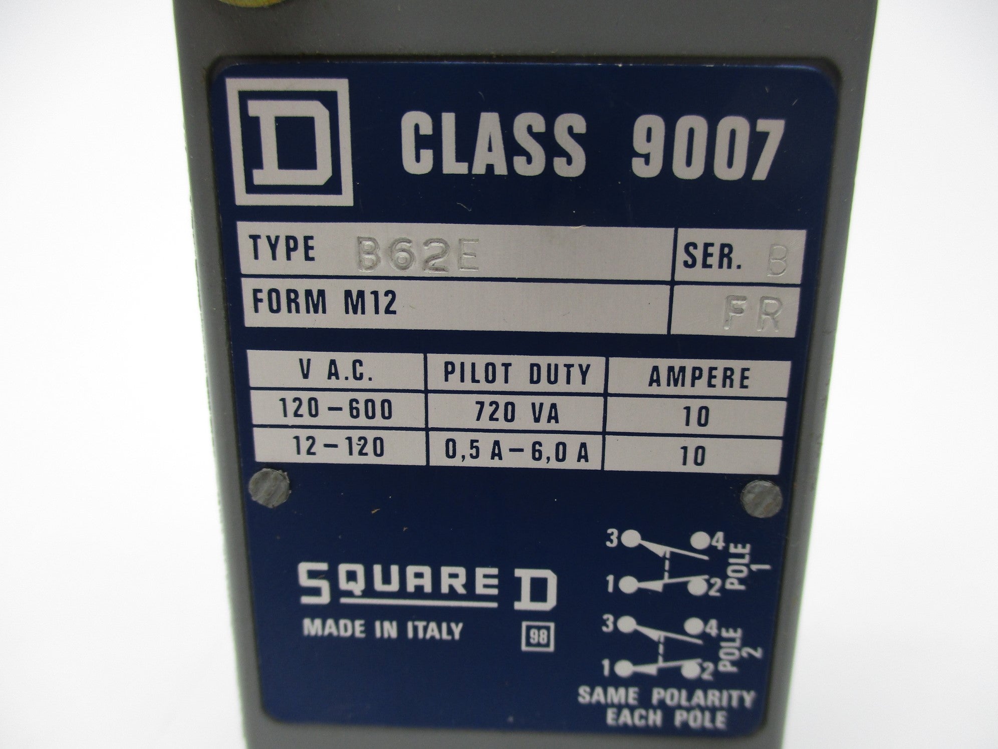 SQUARE D 9007B62E SER. B NSNP