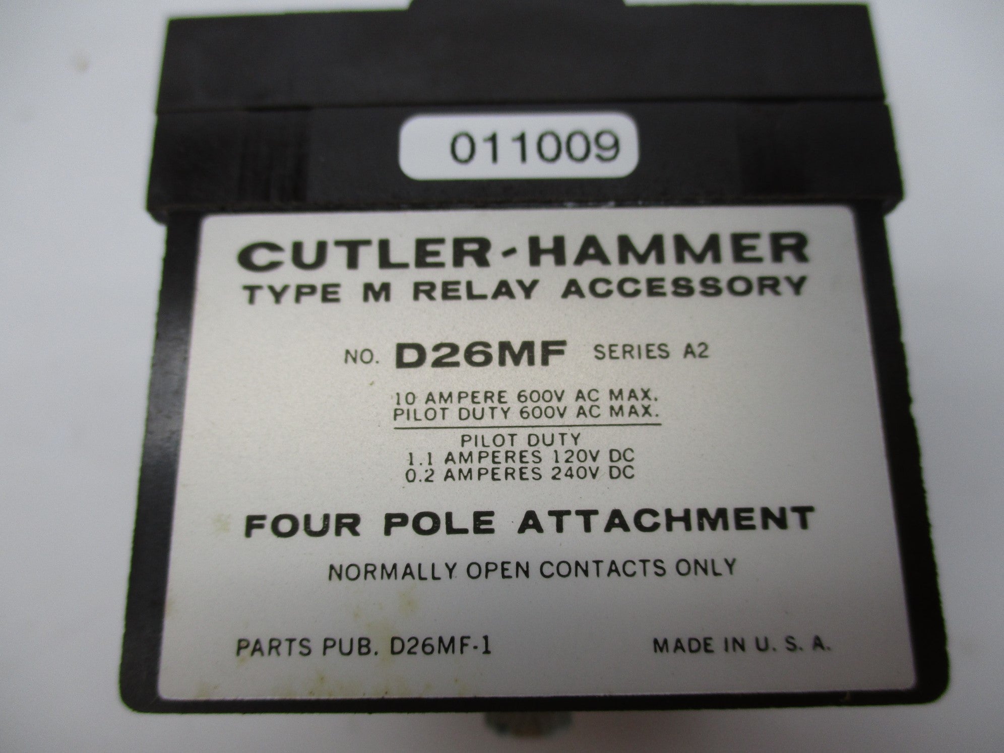 CUTLER HAMMER D26MF SER. A2 600VAC 10A NSMP
