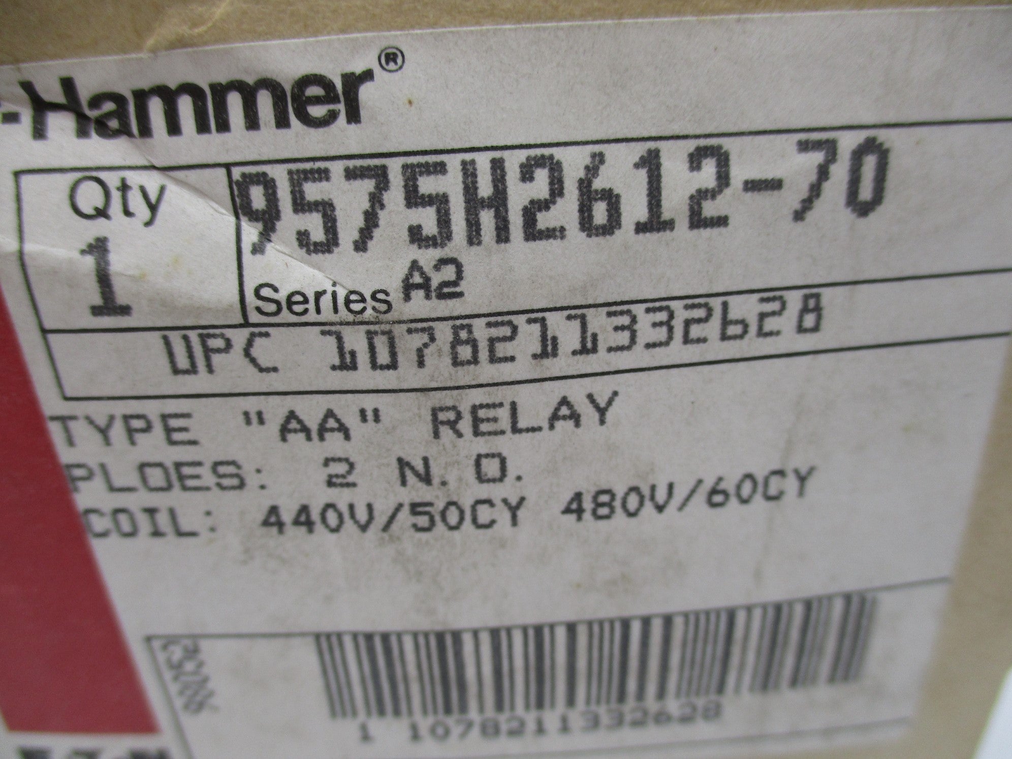 CUTLER HAMMER 9575H2612-70 SER. A2 12A 440/480V NSMP