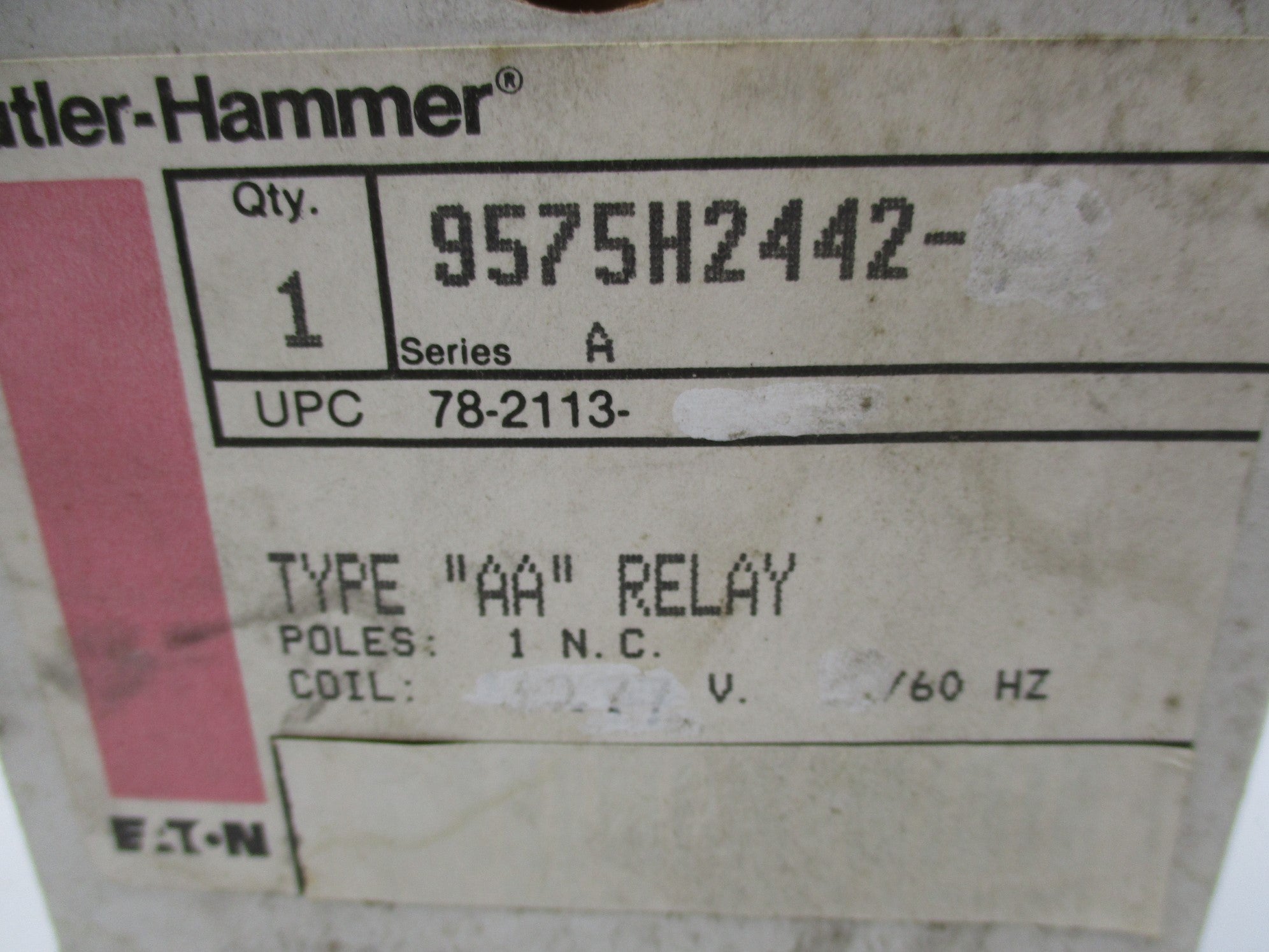 CUTLER HAMMER 9575H2442A SER. A 277V 16A NSMP