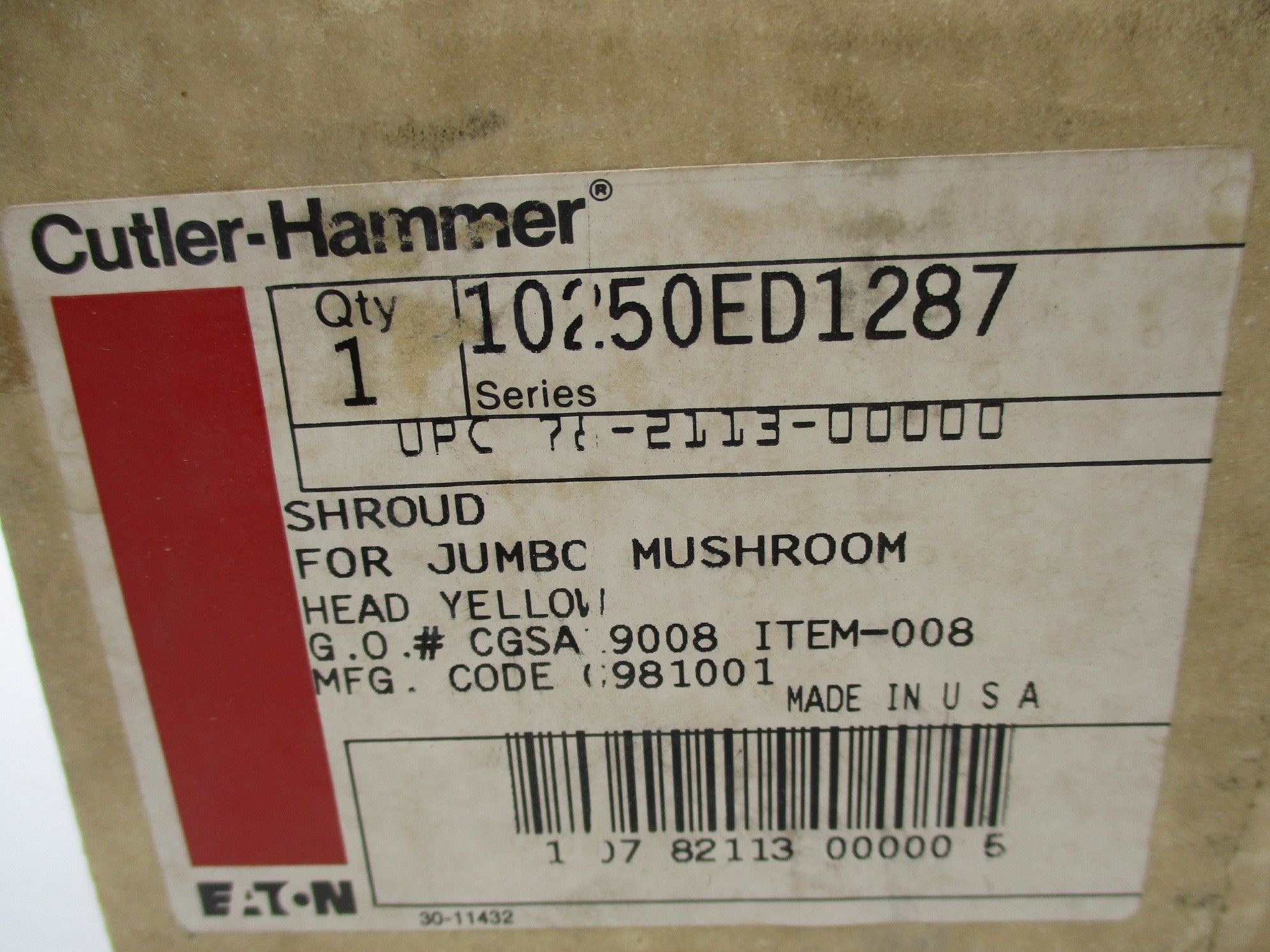 CUTLER HAMMER 10250ED1287 NSMP