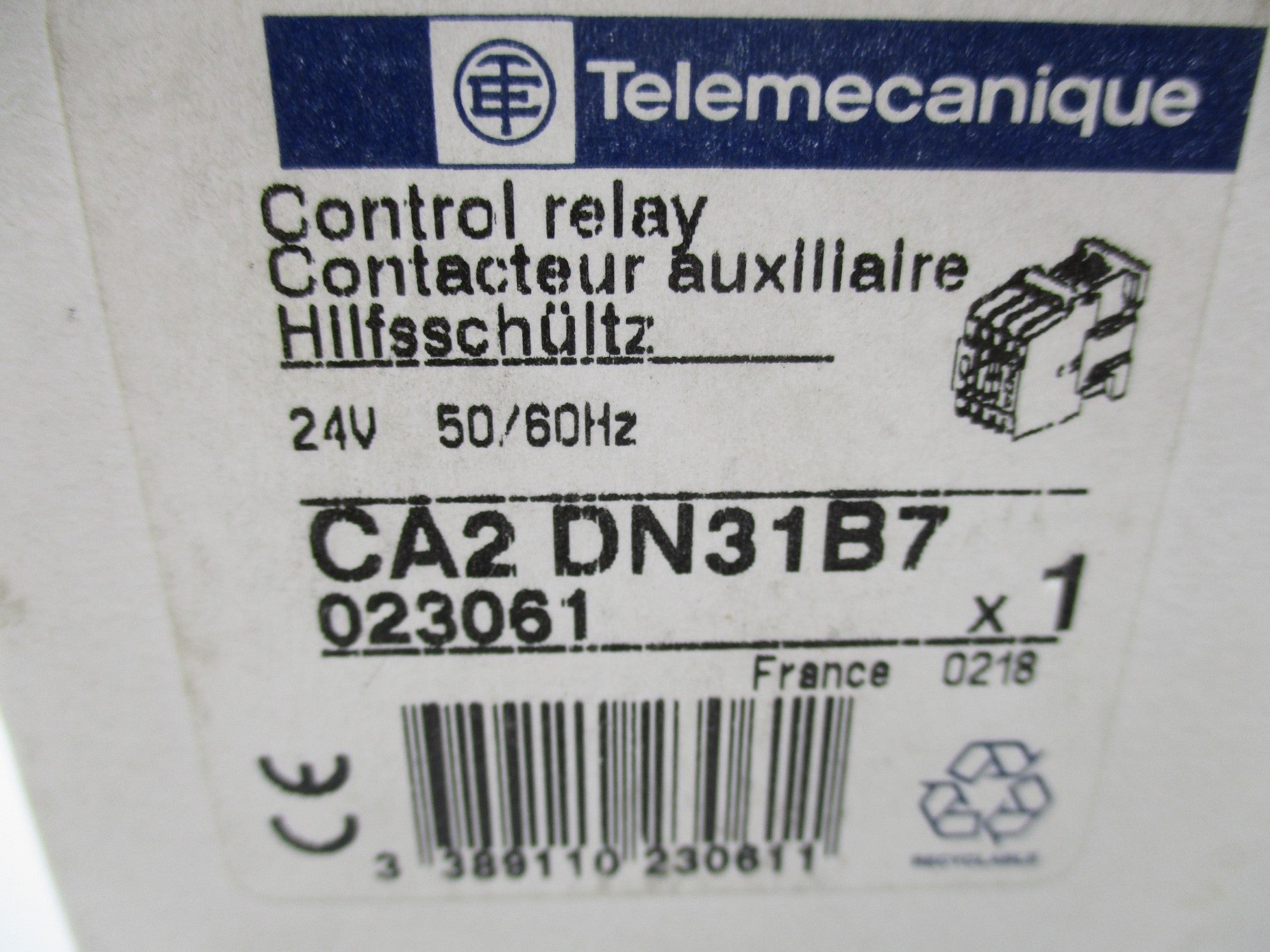 TELEMECANIQUE CA2DN31B7 24V 10A NSMP