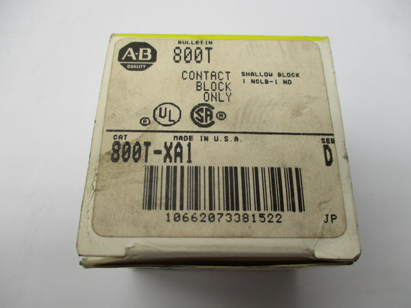 ALLEN BRADLEY 800T-XA1 SER. D (BK/YL) NSMP