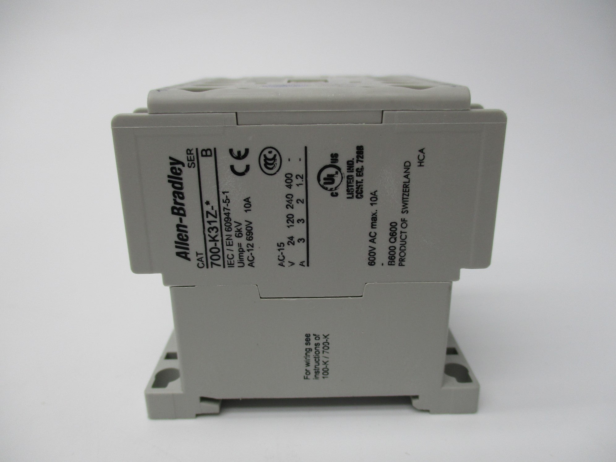 ALLEN BRADLEY 700-K31Z-D SER. B 110/120V (WH) NSMP
