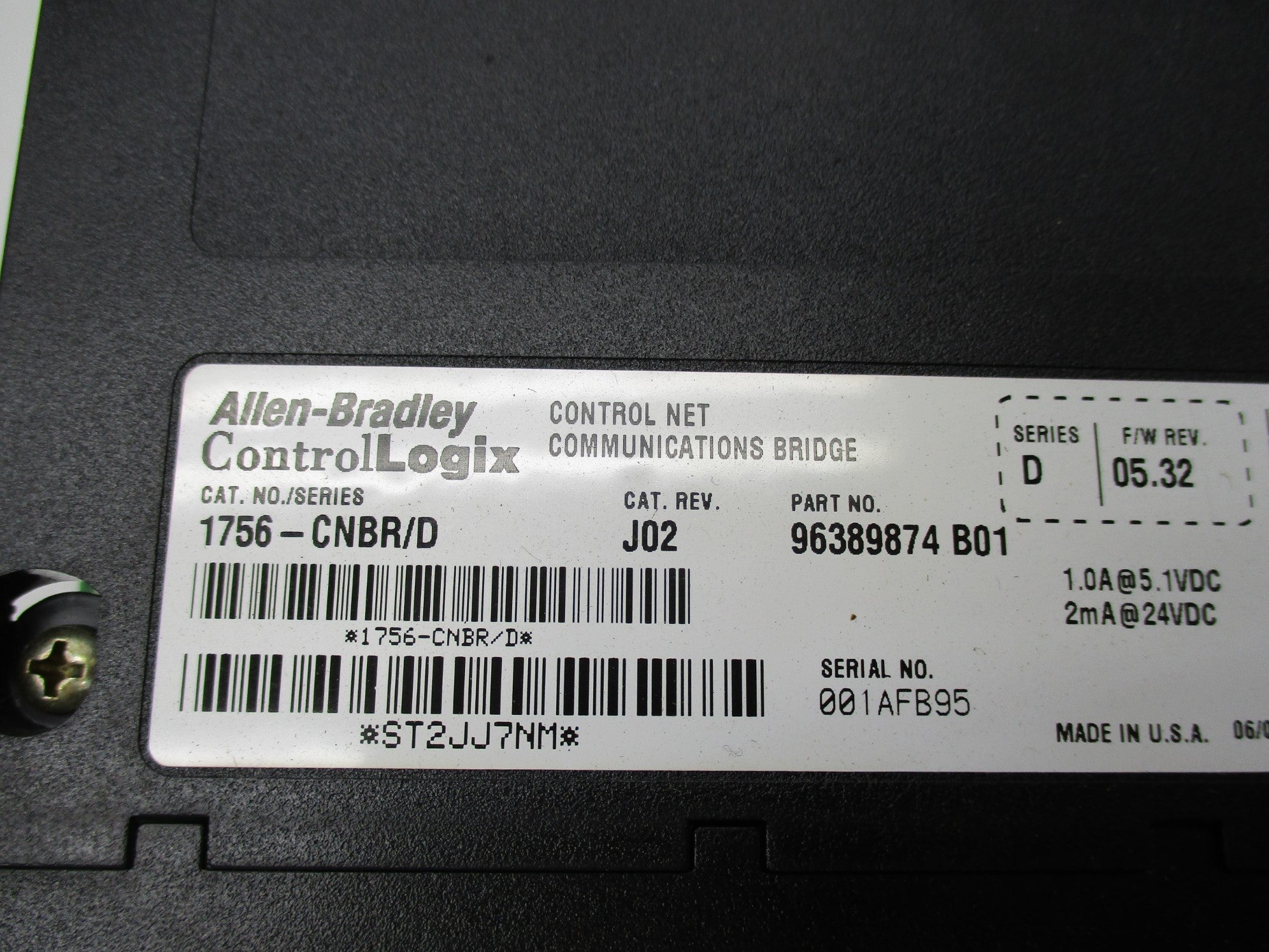 ALLEN BRADLEY 1756-CNBR SER. D F/W 05.32 NSNP