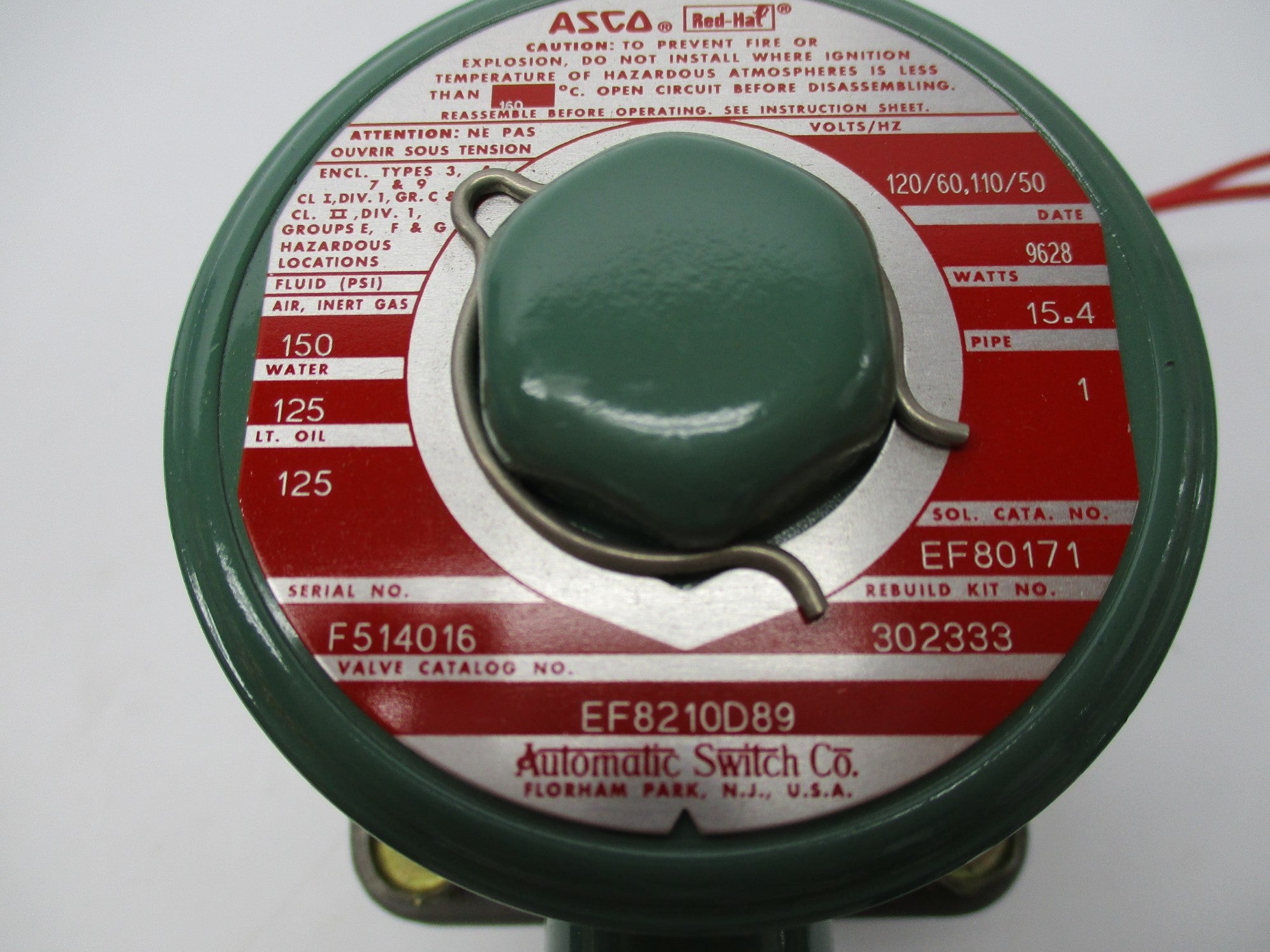 ASCO EF8210D89 120/60 110/50 NSNP