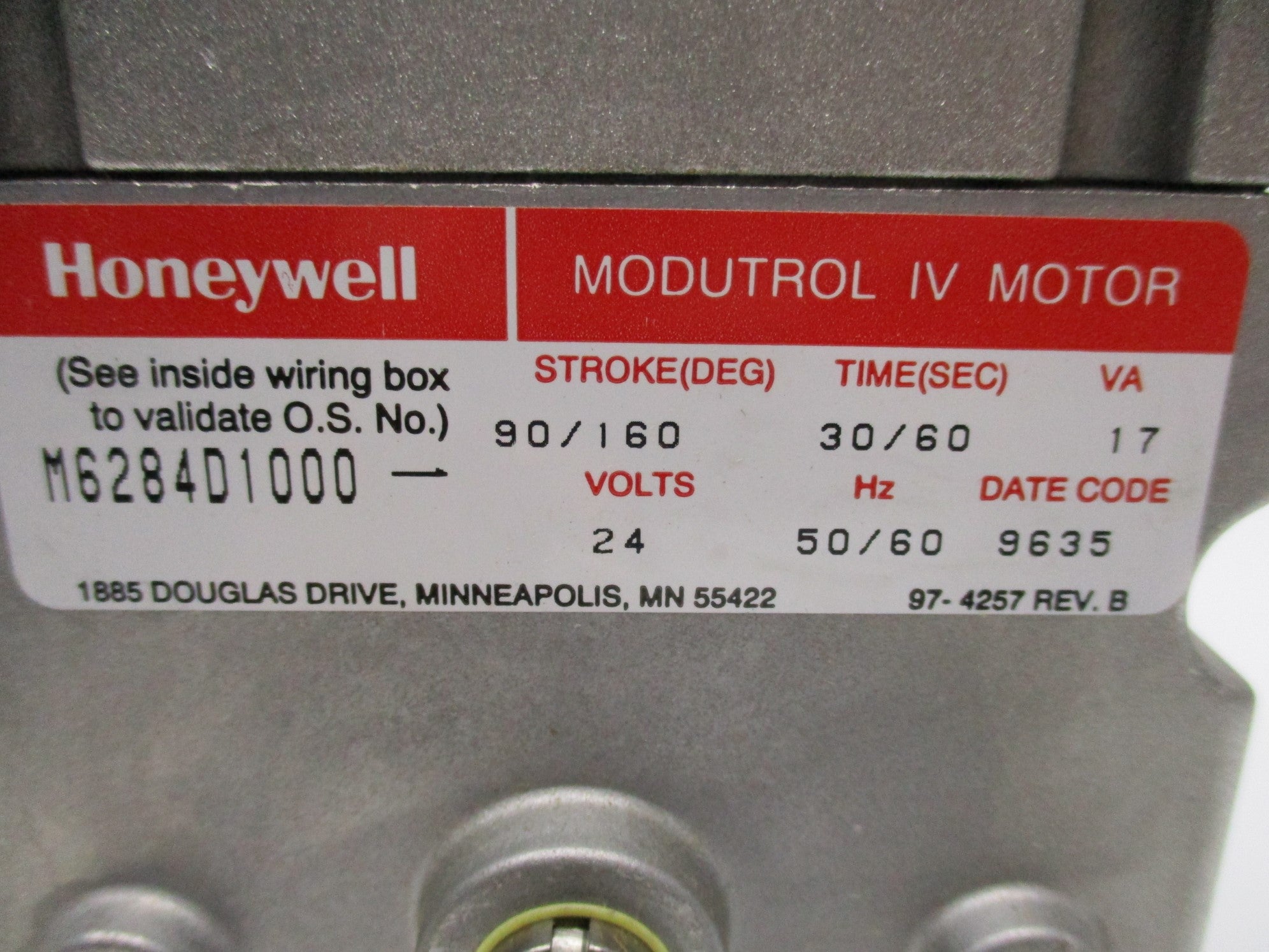 HONEYWELL M6284D1000 NSNP