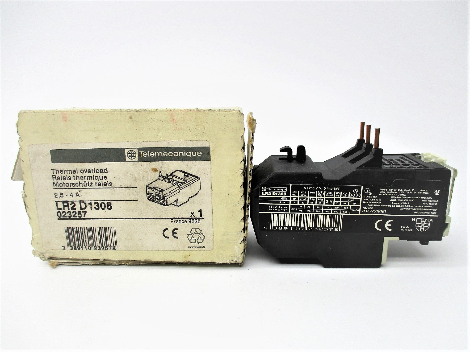 TELEMECANIQUE LR2D1308 2.5-4A NSMP