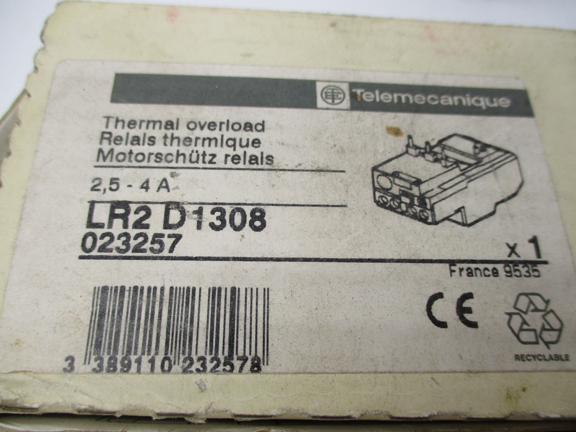 TELEMECANIQUE LR2D1308 2.5-4A NSMP