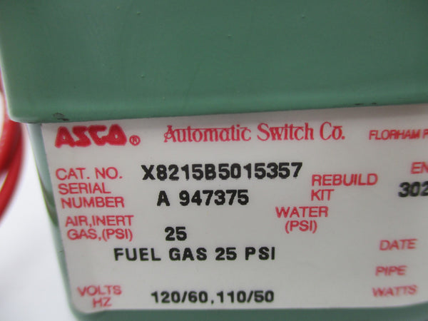 ASCO X8215B5015357 110/120V NSNP