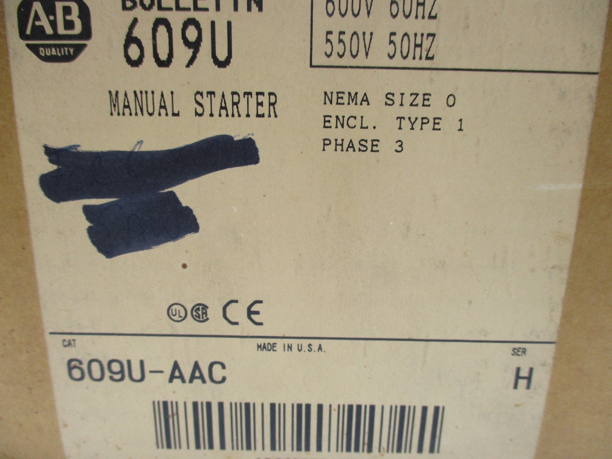 INDUSTRIAL SPARE PART 609U-AAC SER. H (BR/WH) NSMP