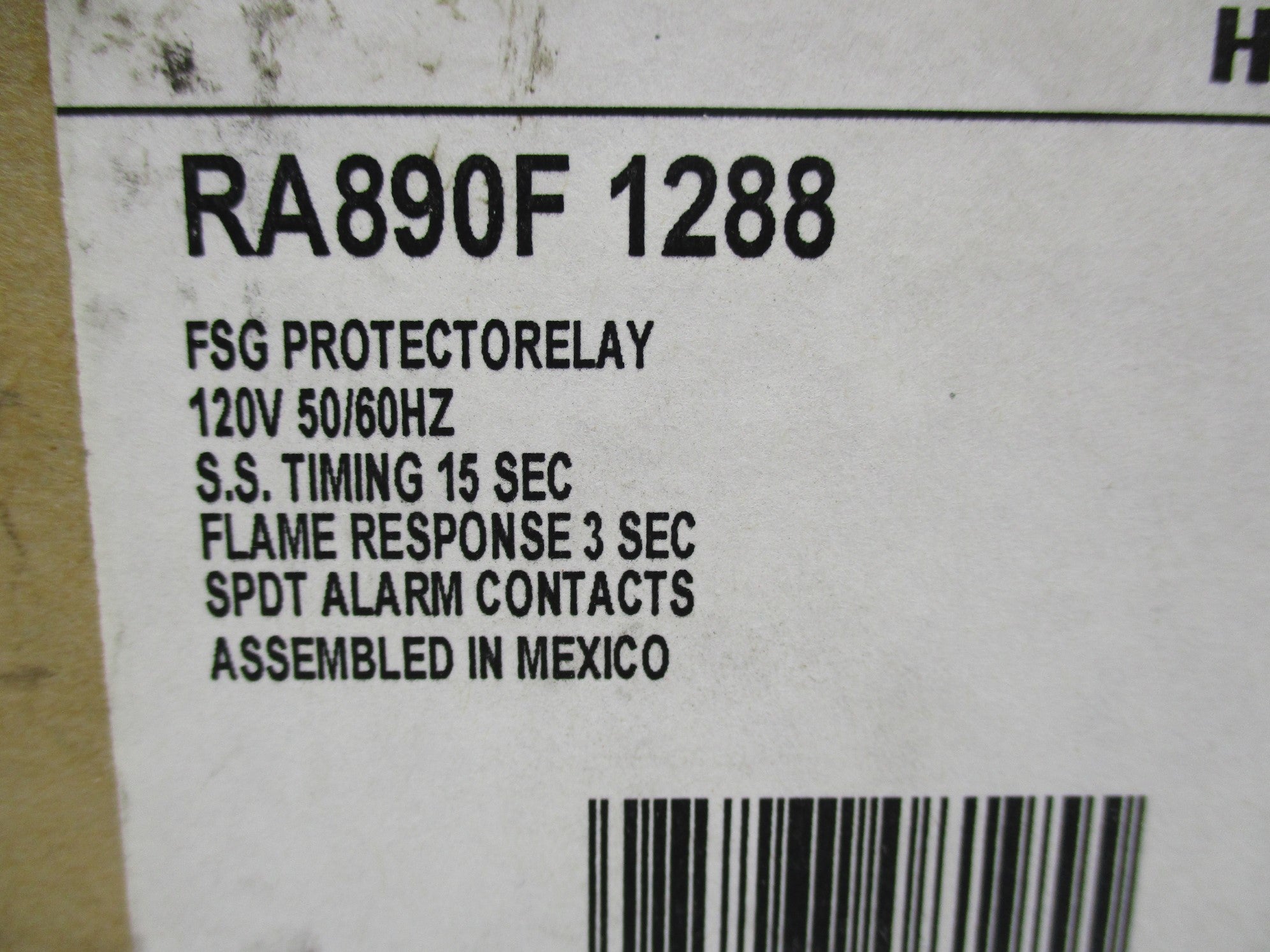 HONEYWELL RA890F1288 120V 3-15S NSMP