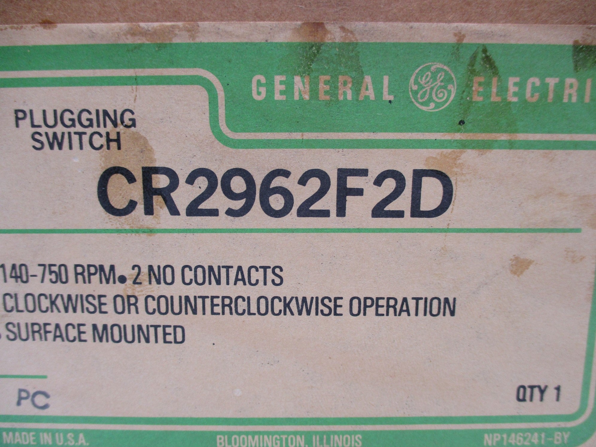 GENERAL ELECTRIC CR2962F2D NSMP