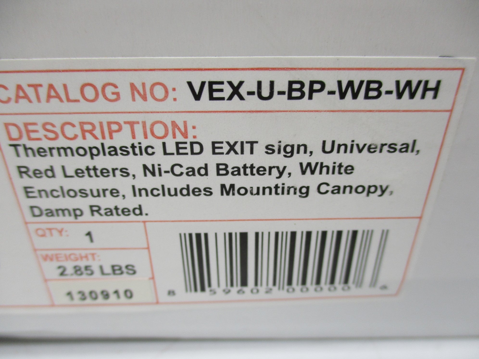 EXITRONIX VEX-U-BP-WB-WH NSMP