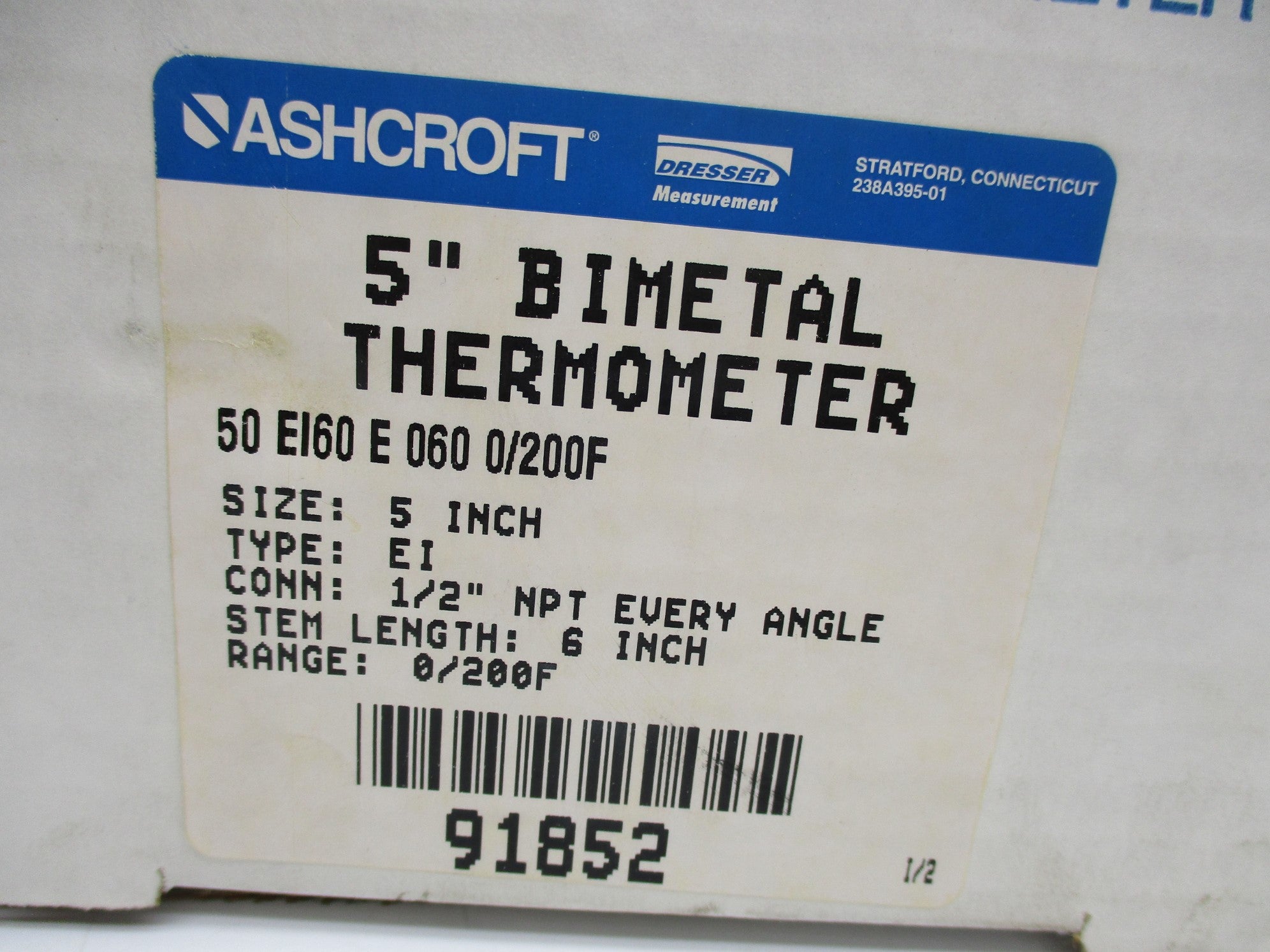 ASHCROFT 50EI60E060 0/200'F 5" NSMP