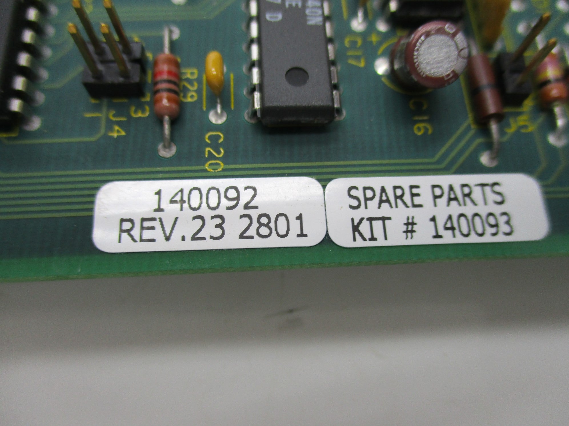 INDUSTRIAL SPARE PART SP-140093 REV. 23 NSNP