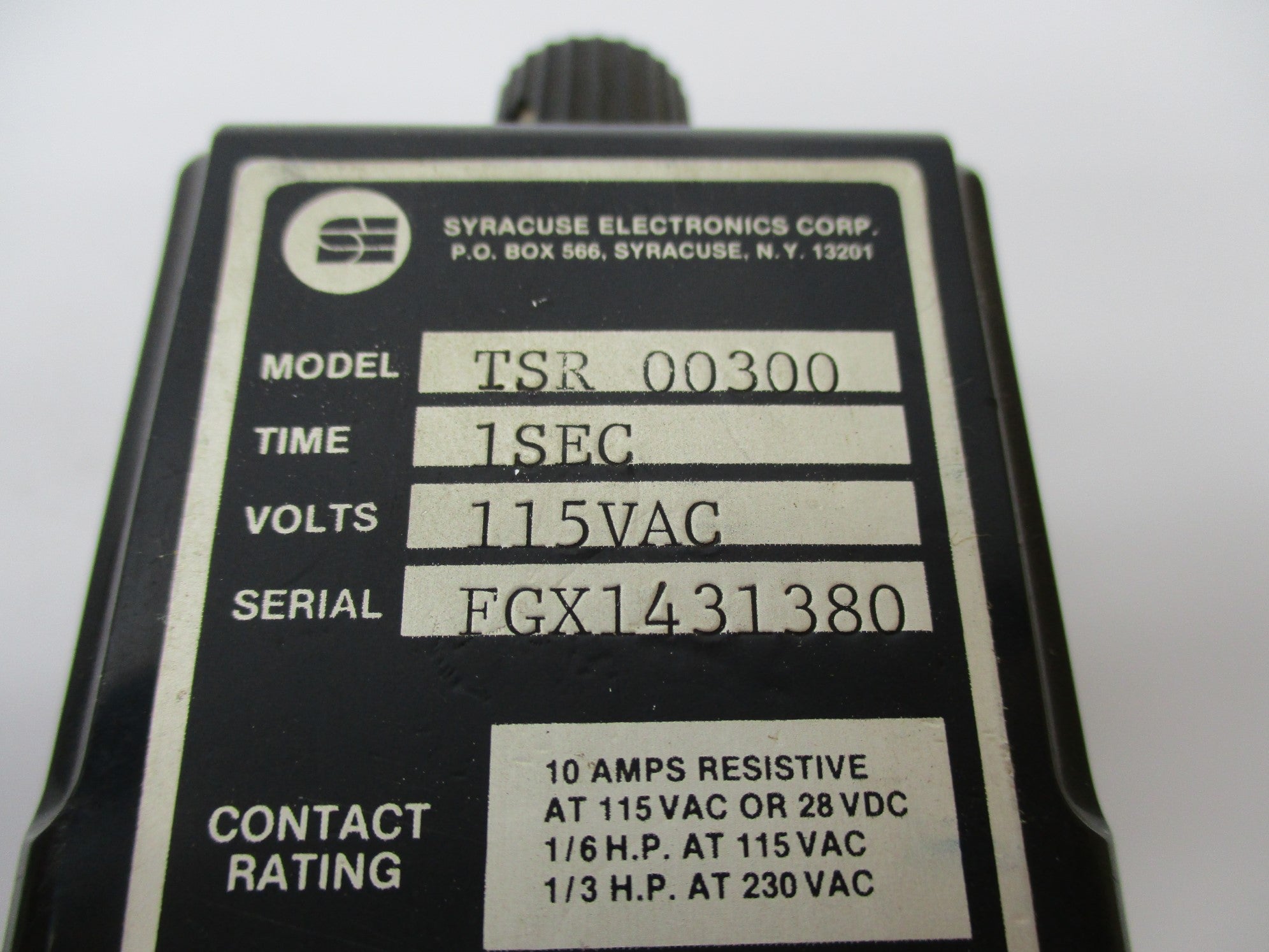 P&S SYRACUSE ELECTRONICS TSR-00300 115V 10A UNMP