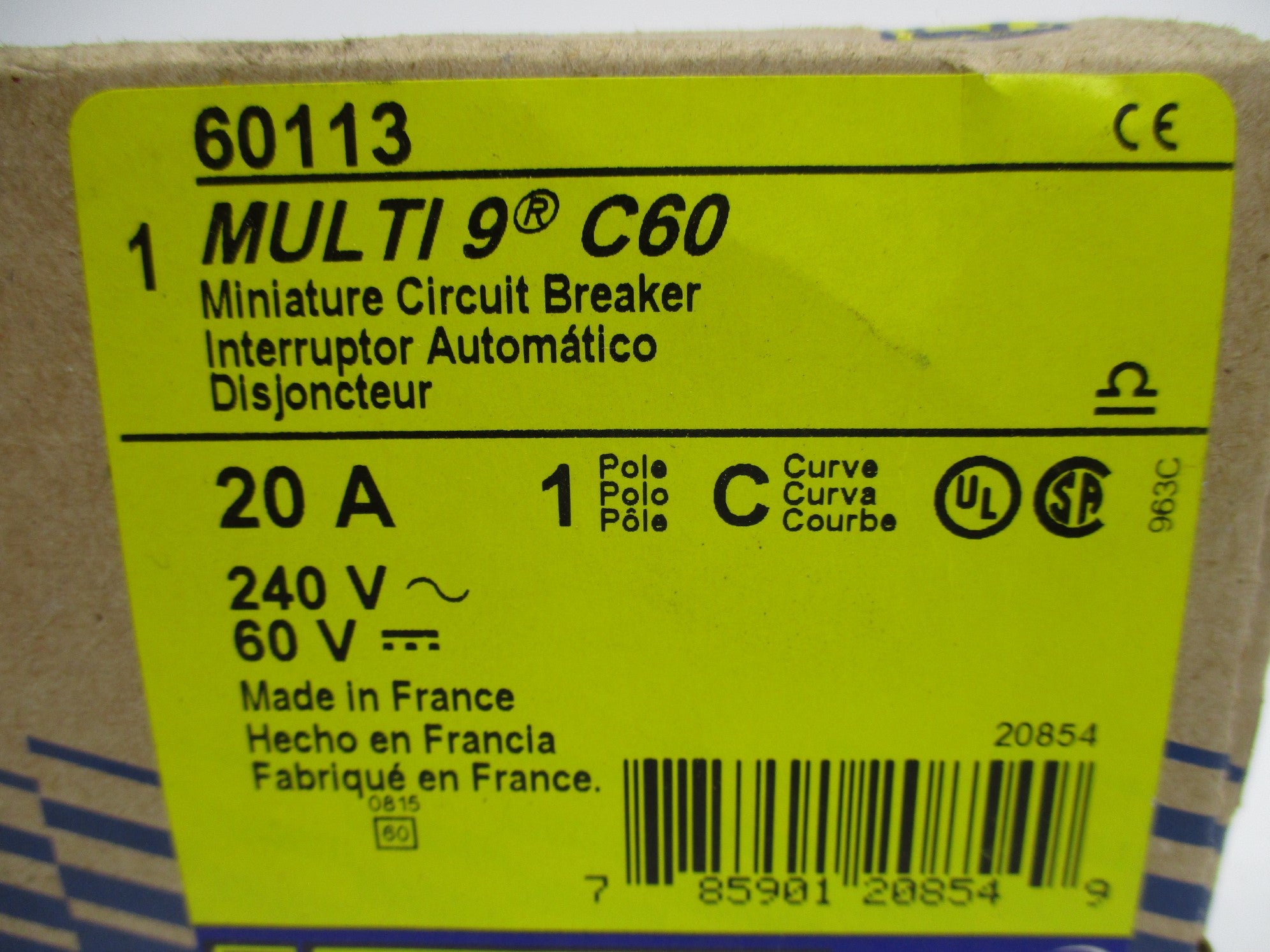 SQUARE D 60113 240V 20A NSMP