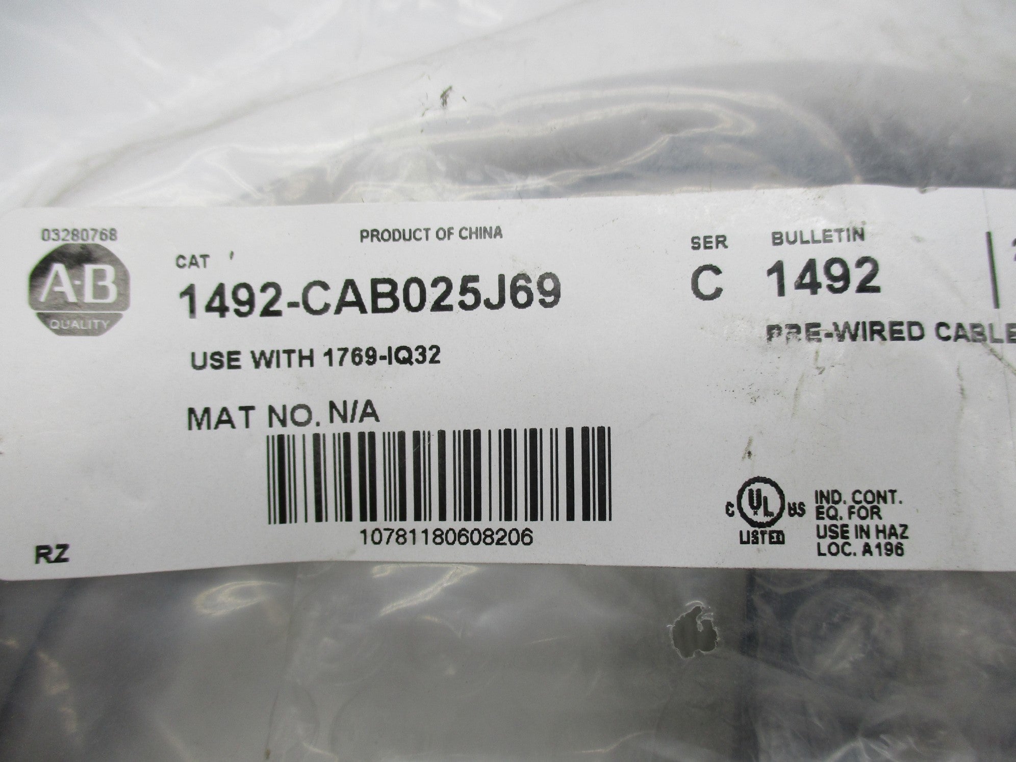 ALLEN BRADLEY 1492-CAB025J69 SER. C NSMP