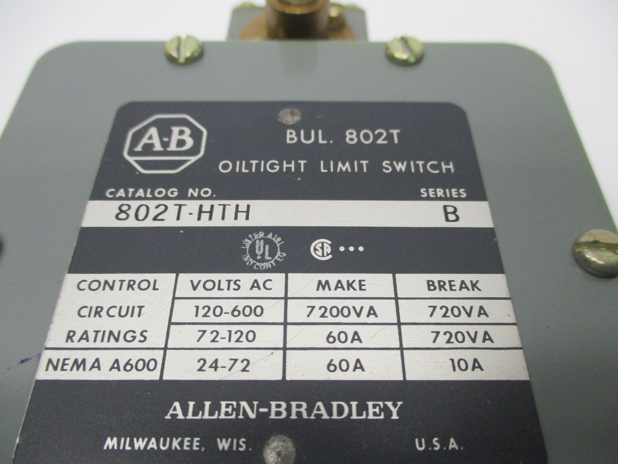 INDUSTRIAL SPARE PART 802T-HTH SER. B NSNP