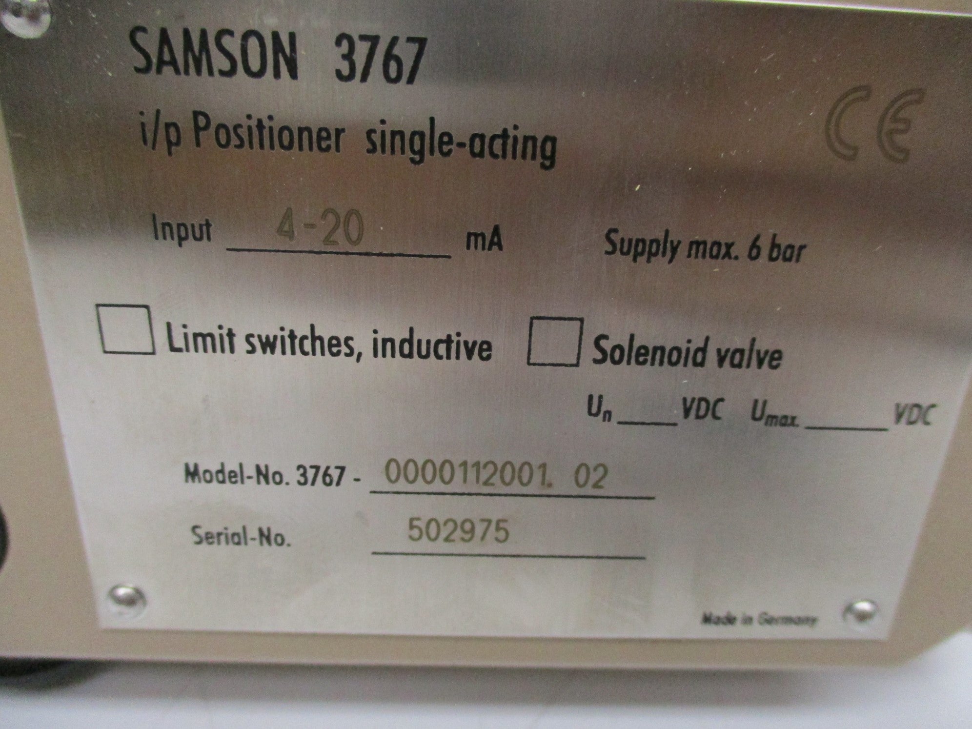 SAMSON 3767-0000112001.02 NSNP